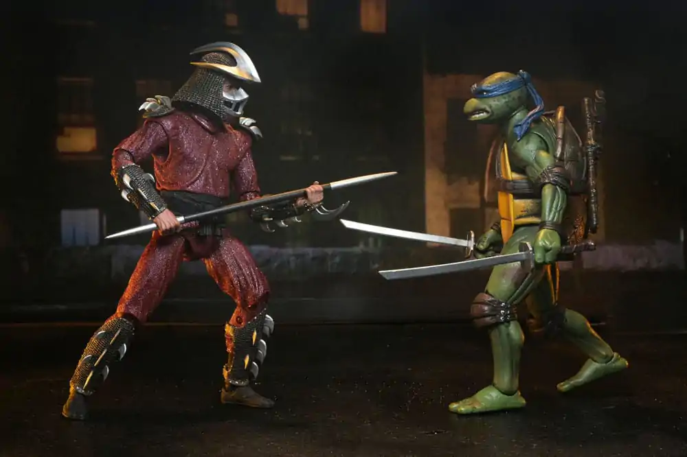 Teenage Mutant Ninja Turtles (1990 Movie) akcijska figura Roof Top Battle Shredder vs Leo 18 cm fotografija proizvoda