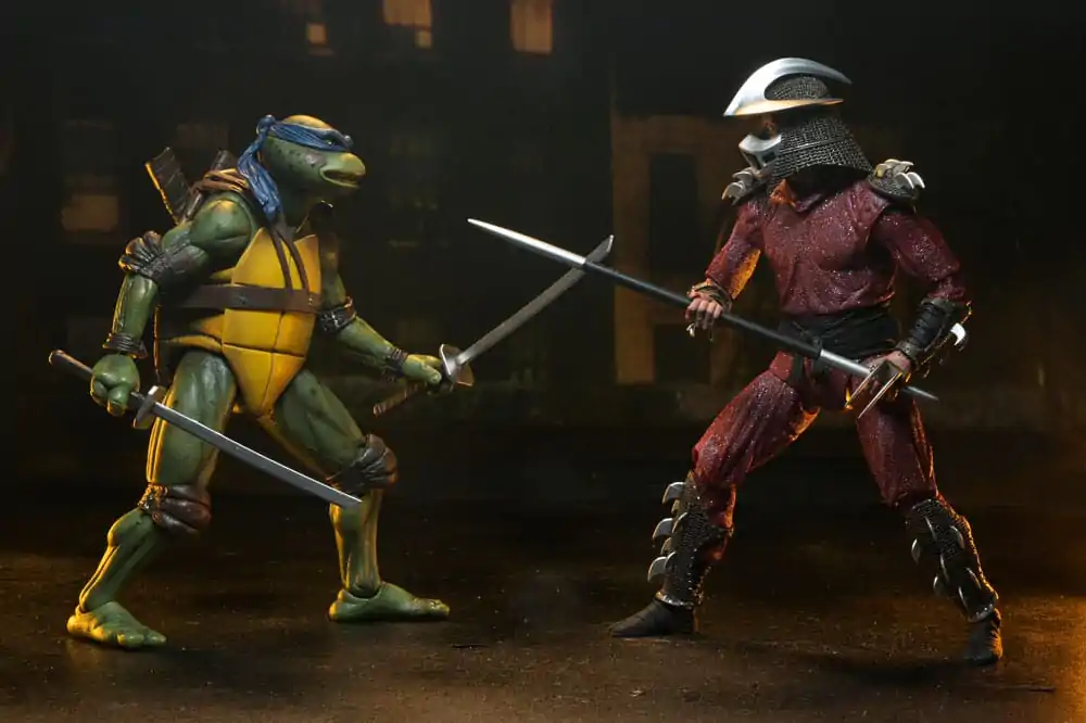 Teenage Mutant Ninja Turtles (1990 Movie) akcijska figura Roof Top Battle Shredder vs Leo 18 cm fotografija proizvoda