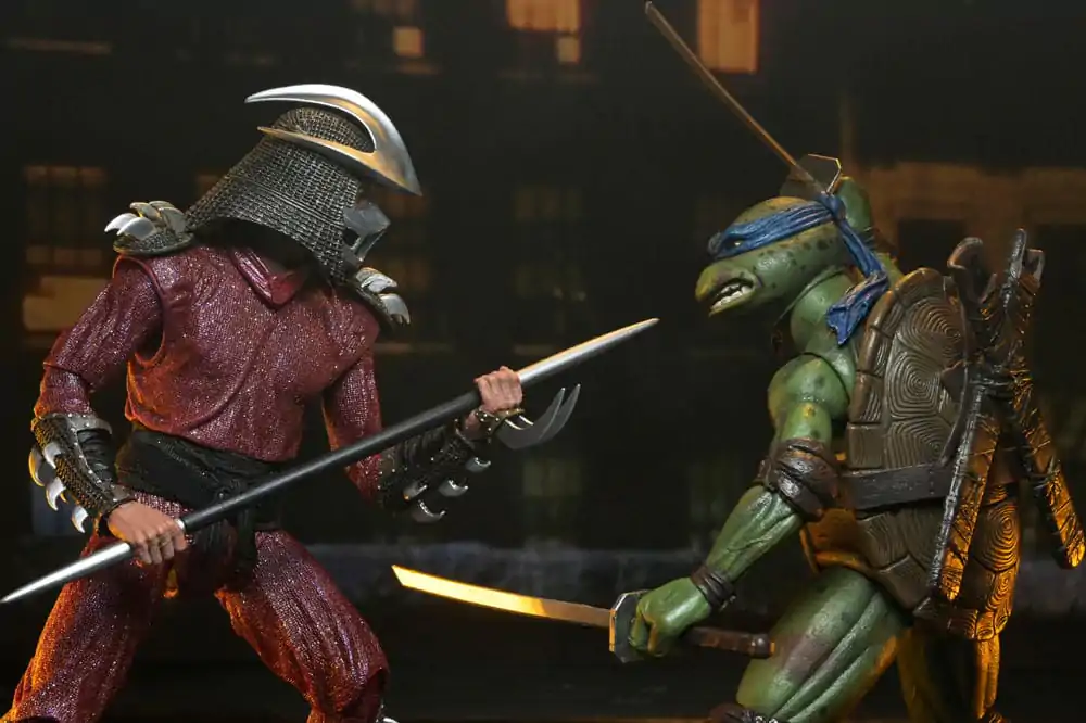 Teenage Mutant Ninja Turtles (1990 Movie) akcijska figura Roof Top Battle Shredder vs Leo 18 cm fotografija proizvoda