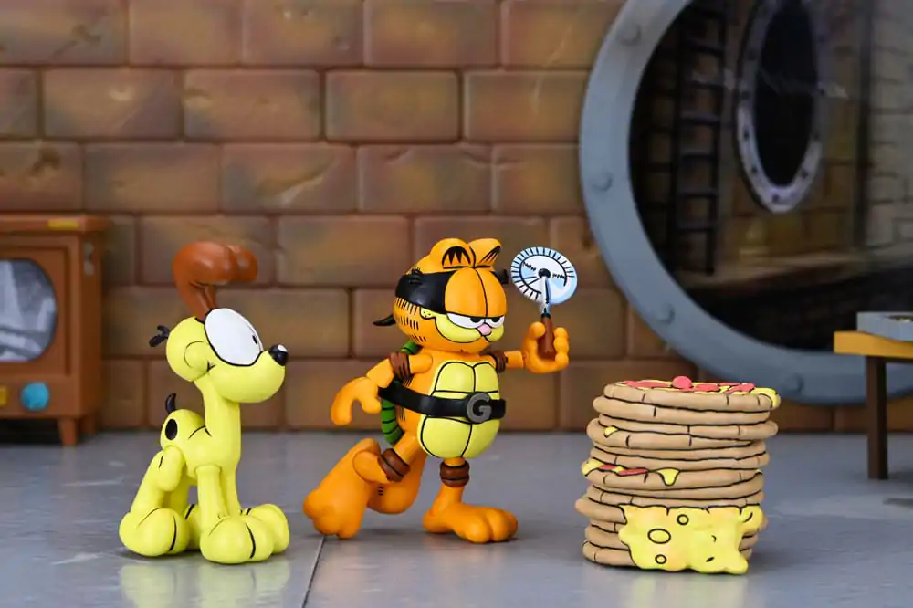 Teenage Mutant Ninja Turtles (Archie Comics) x Garfield paket 2 akcijske figure Ultimate Garfello & Odie 10 cm fotografija proizvoda