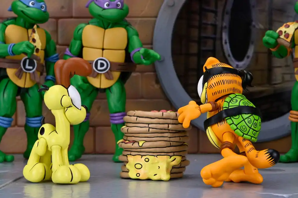 Teenage Mutant Ninja Turtles (Archie Comics) x Garfield paket 2 akcijske figure Ultimate Garfello & Odie 10 cm fotografija proizvoda