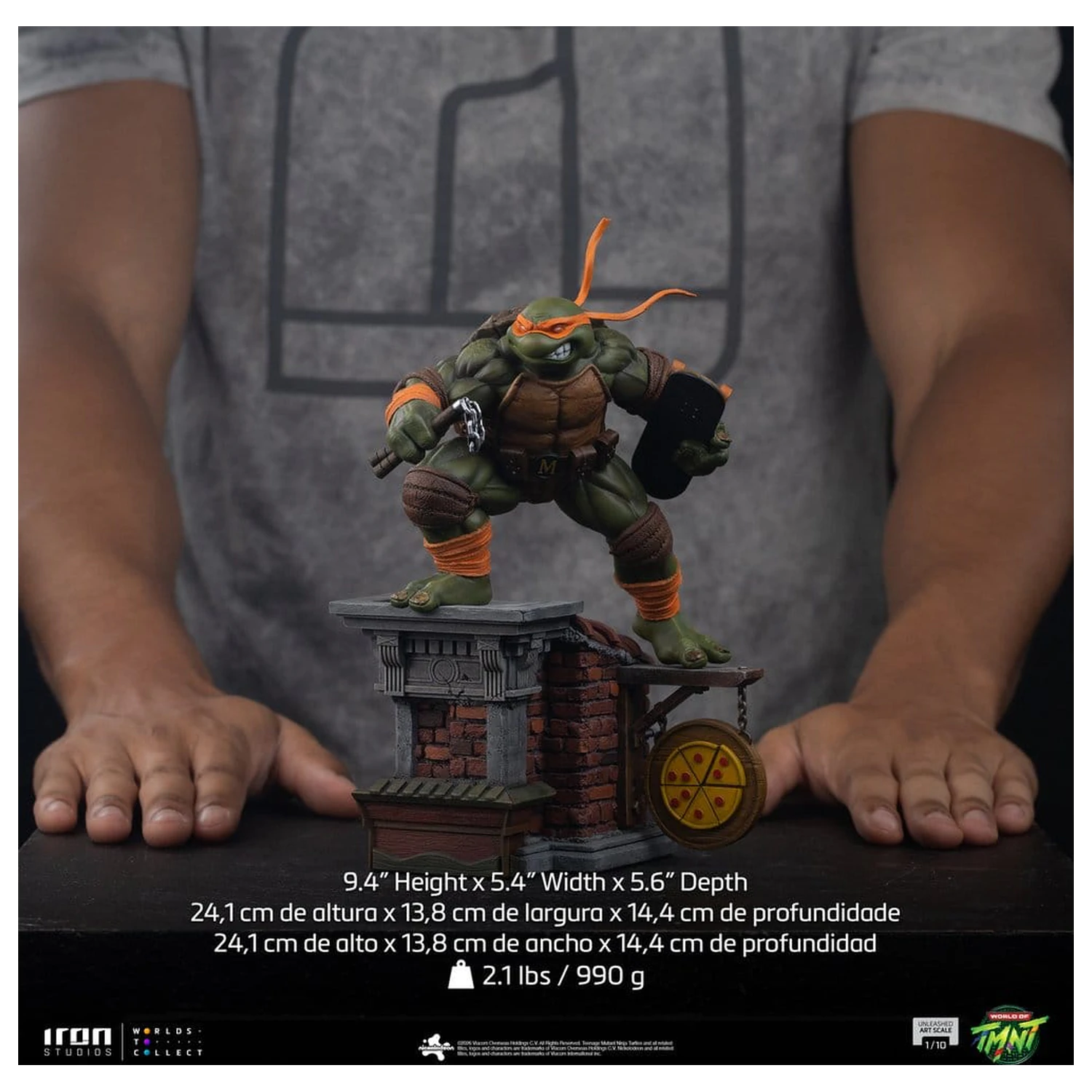 Teenage Mutant Ninja Turtles Art Scale statua 1/10 Michelangelo Unleashed 24 cm fotografija proizvoda