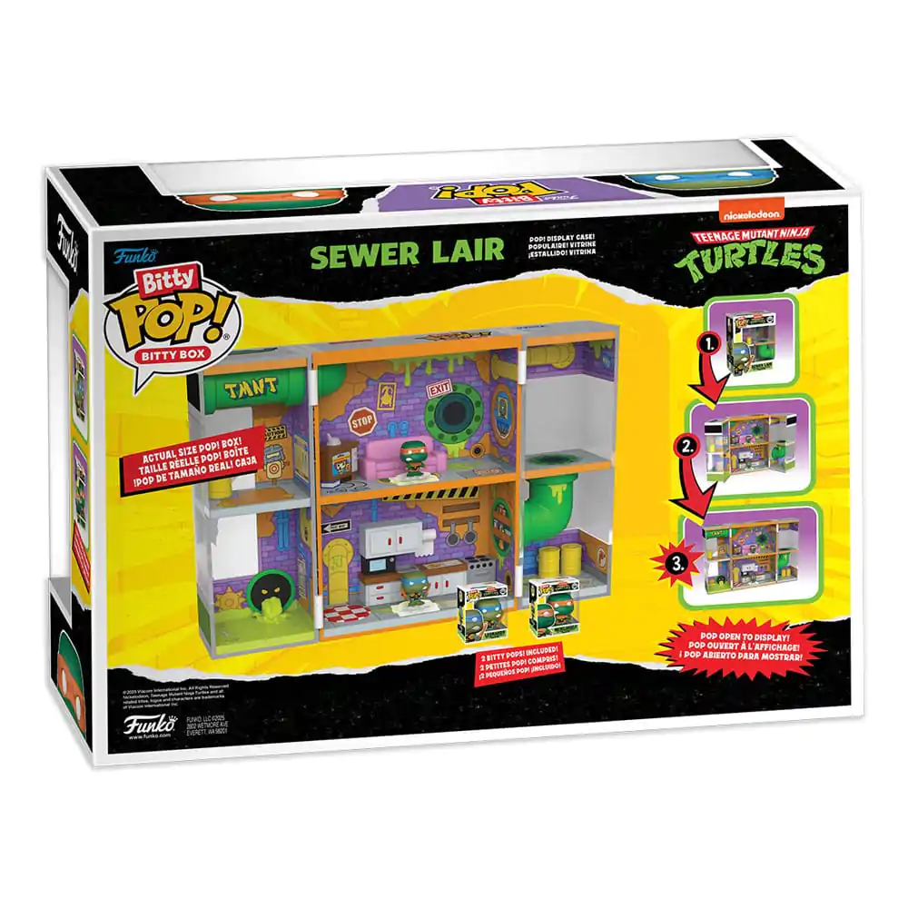 Teenage Mutant Ninja Turtles Bitty Funko POP! Bitty Box Display sa 2 Vinyl Figure figurice Sewer Lair fotografija proizvoda