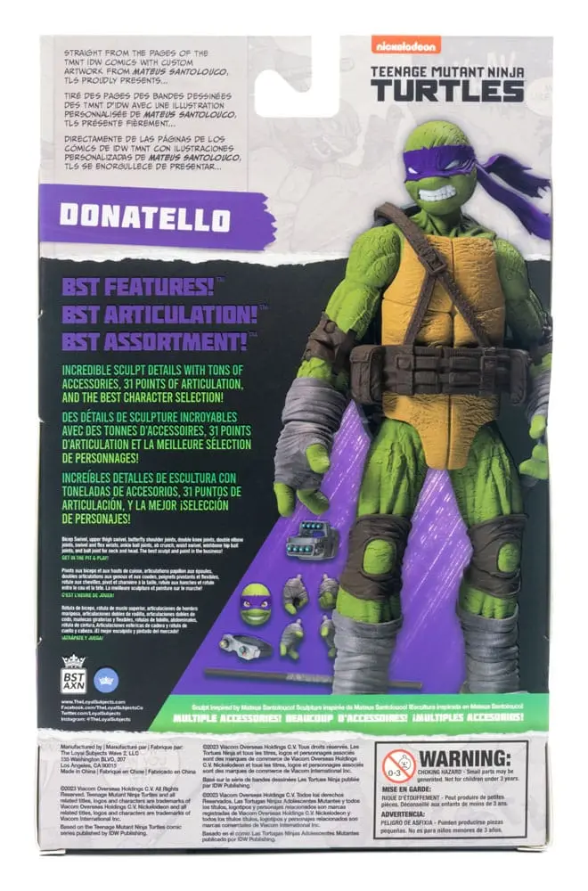 Teenage Mutant Ninja Turtles BST AXN akcijska figura Donatello (IDW Comics) 13 cm fotografija proizvoda