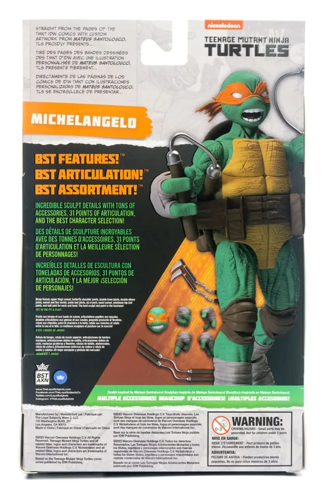 Teenage Mutant Ninja Turtles BST AXN akcijska figura Michelangelo (IDW Comics) 13 cm fotografija proizvoda