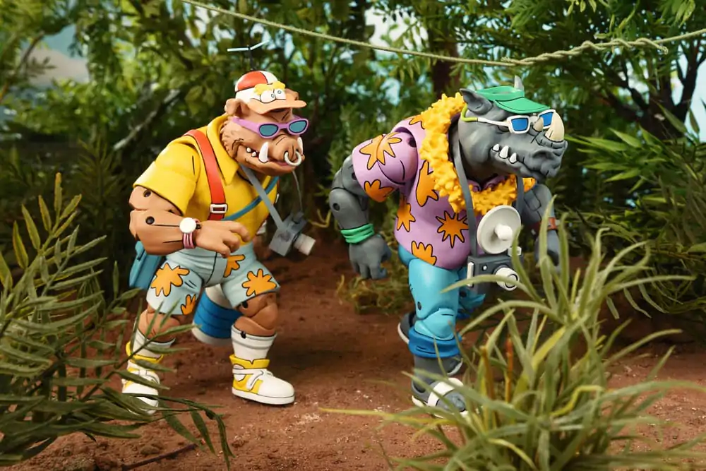 Teenage Mutant Ninja Turtles (Cartoon 1980) Akcijska figura 2 Pack Vacation Bebop and Rocksteady 18 cm fotografija proizvoda