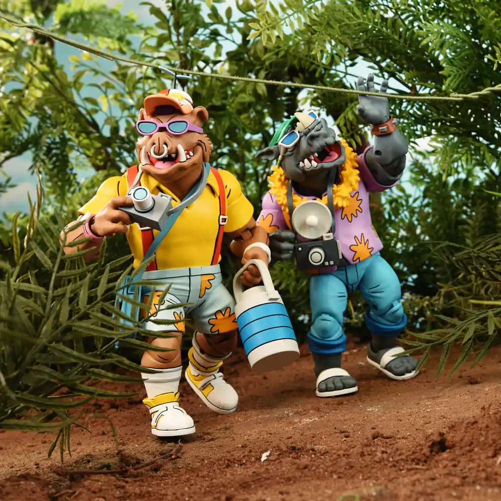 Teenage Mutant Ninja Turtles (Cartoon 1980) Akcijska figura 2 Pack Vacation Bebop and Rocksteady 18 cm fotografija proizvoda