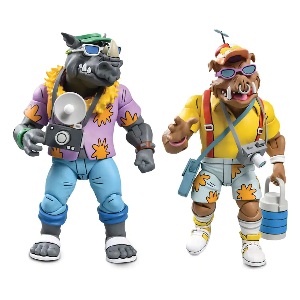 Teenage Mutant Ninja Turtles (Cartoon 1980) Akcijska figura 2 Pack Vacation Bebop and Rocksteady 18 cm fotografija proizvoda