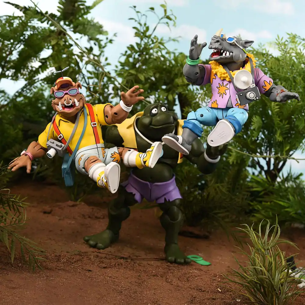 Teenage Mutant Ninja Turtles (Cartoon 1980) Akcijska figura 2 Pack Vacation Bebop and Rocksteady 18 cm fotografija proizvoda