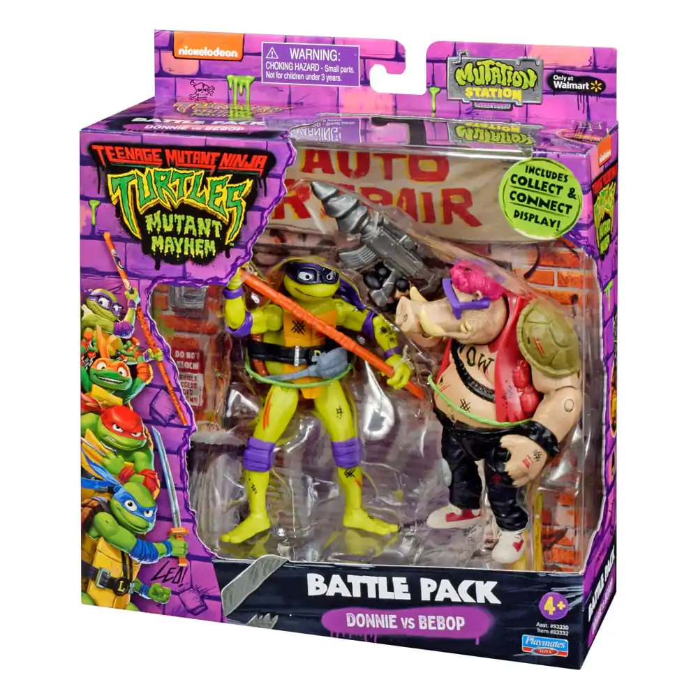 Teenage Mutant Ninja Turtles akcije figure Donatello vs. Bebop 11 cm fotografija proizvoda