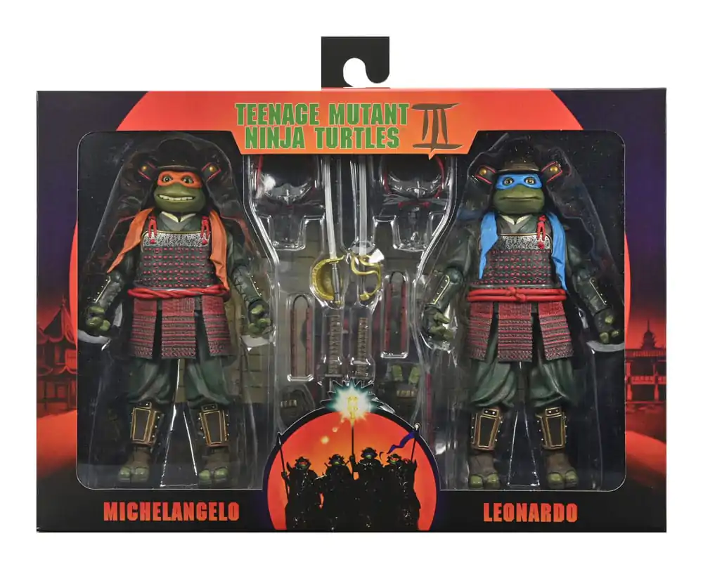 Teenage Mutant Ninja Turtles III akcijska figura set od 2 Leonardo & Michelangelo 18 cm fotografija proizvoda