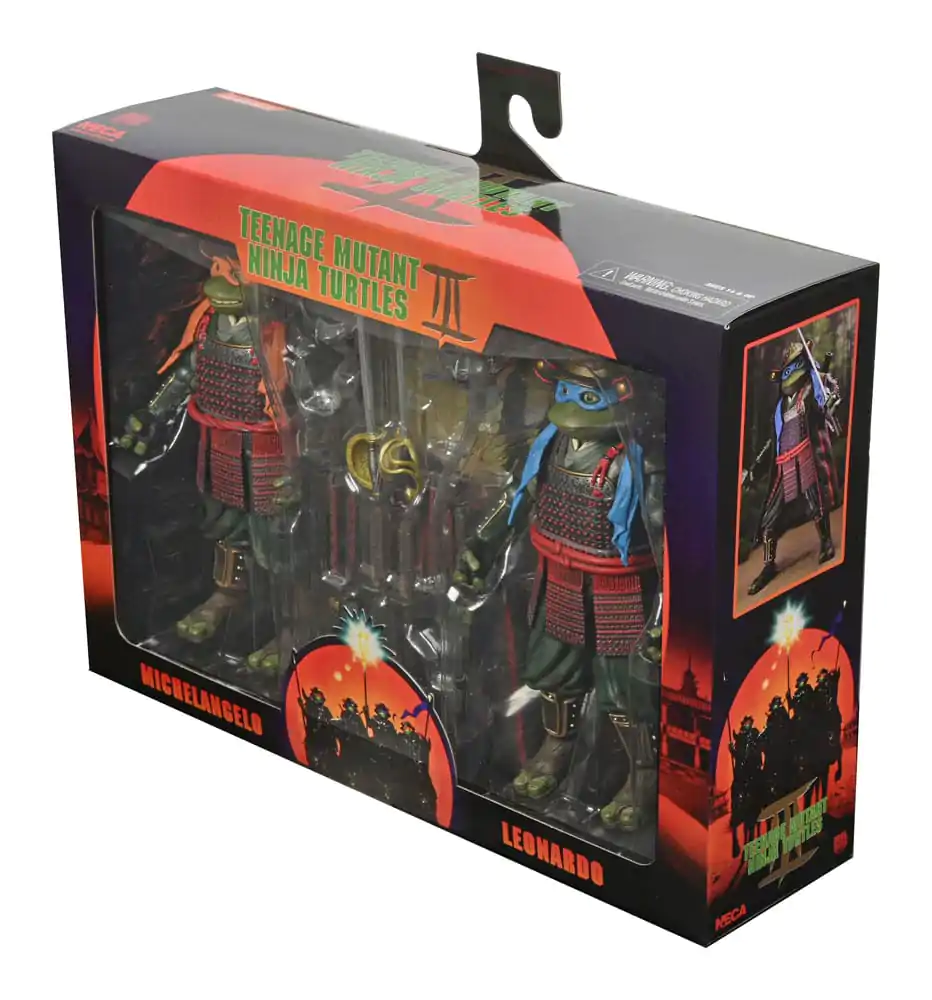 Teenage Mutant Ninja Turtles III akcijska figura set od 2 Leonardo & Michelangelo 18 cm fotografija proizvoda