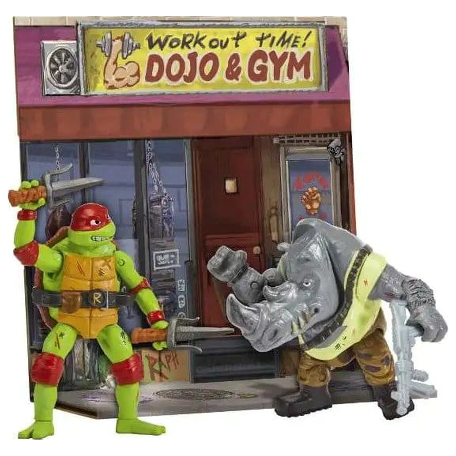 Teenage Mutant Ninja Turtles: Mutant Mayhem Battle Pack Akcijske figure Raphael vs. Rocksteady 11 cm fotografija proizvoda