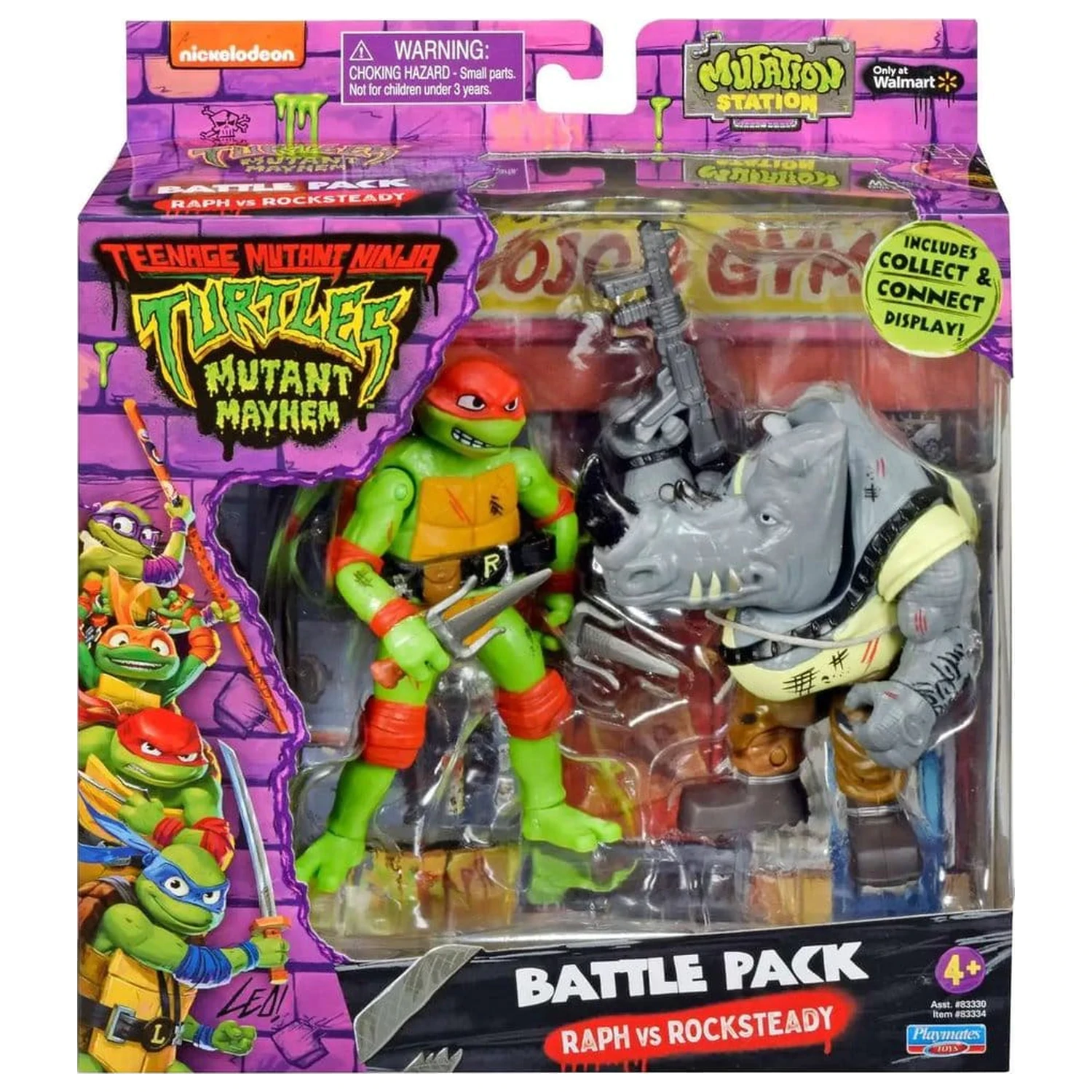 Teenage Mutant Ninja Turtles: Mutant Mayhem Battle Pack Akcijske figure Raphael vs. Rocksteady 11 cm fotografija proizvoda