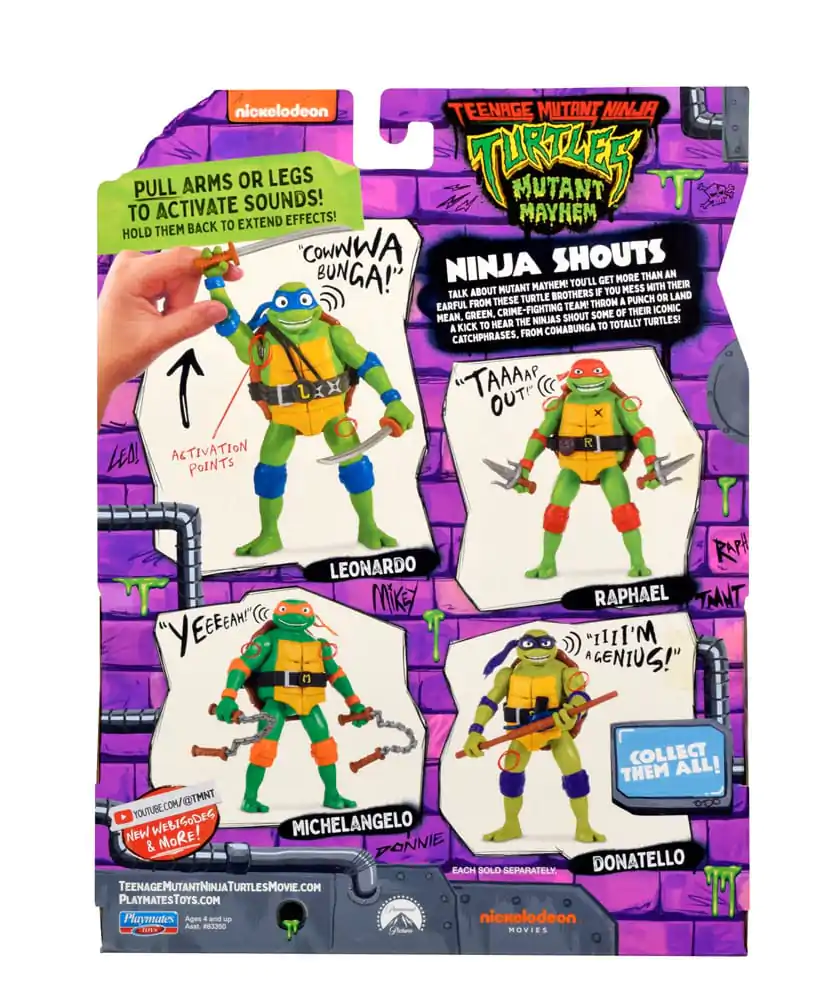 Teenage Mutant Ninja Turtles: Mutant Mayhem Ninja Shouts Akcijska figura Leonardo 14 cm fotografija proizvoda