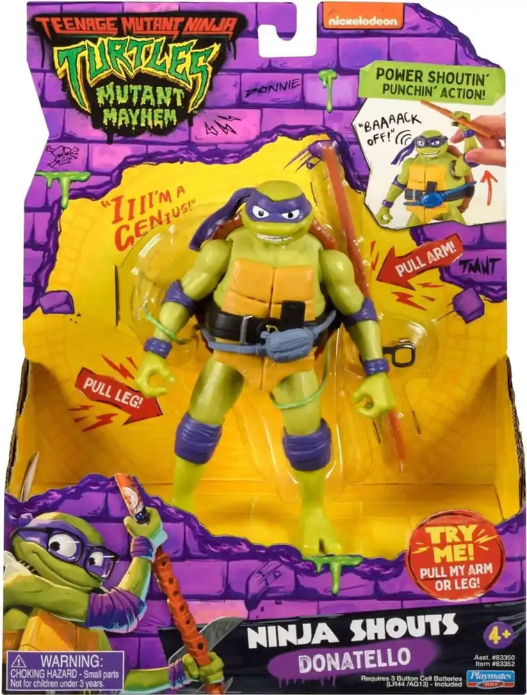 Teenage Mutant Ninja Turtles: Mutant Mayhem Ninja Shouts Akcijska figura Donatello 14 cm fotografija proizvoda