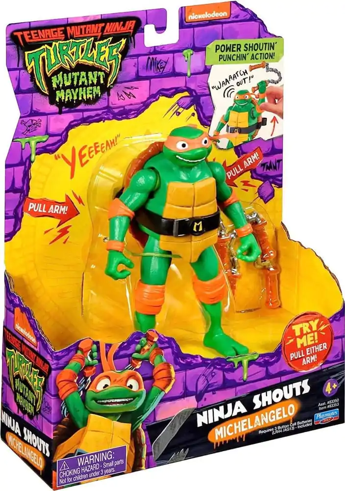 Teenage Mutant Ninja Turtles: Mutant Mayhem Ninja Shouts Akcijska figura Michelangelo 14 cm fotografija proizvoda