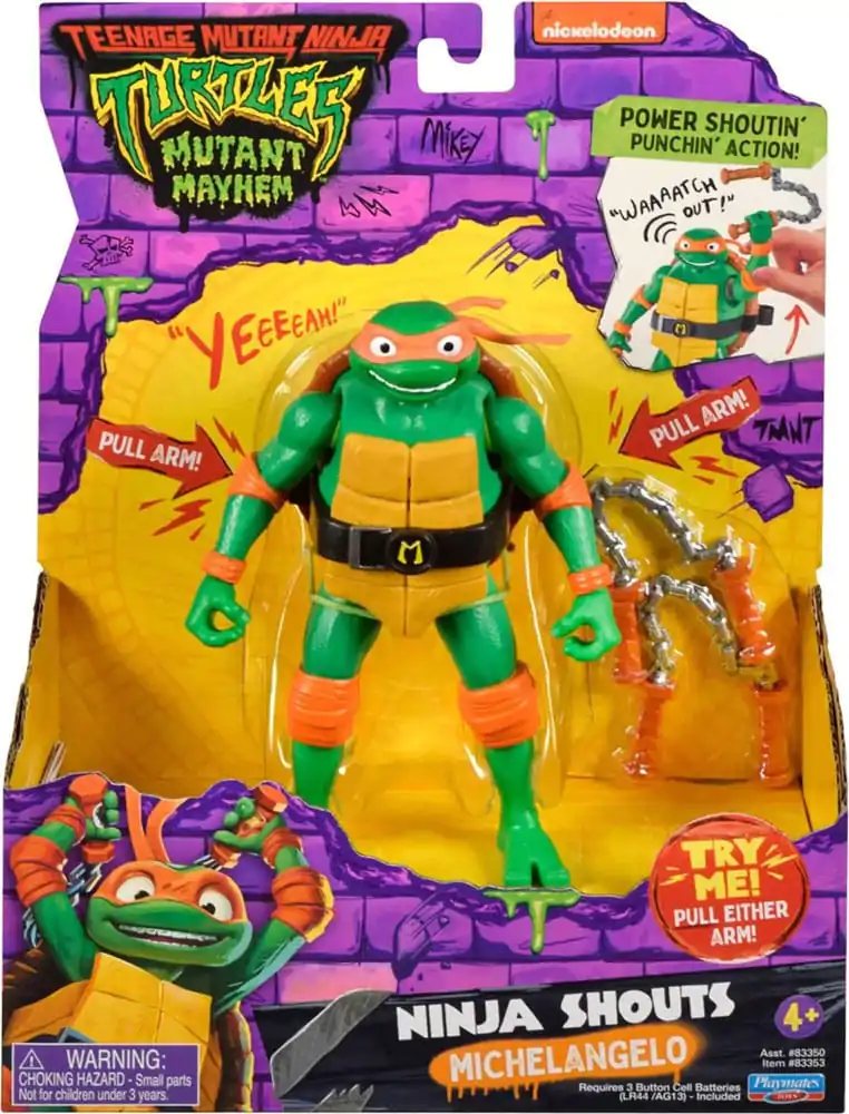 Teenage Mutant Ninja Turtles: Mutant Mayhem Ninja Shouts Akcijska figura Michelangelo 14 cm fotografija proizvoda