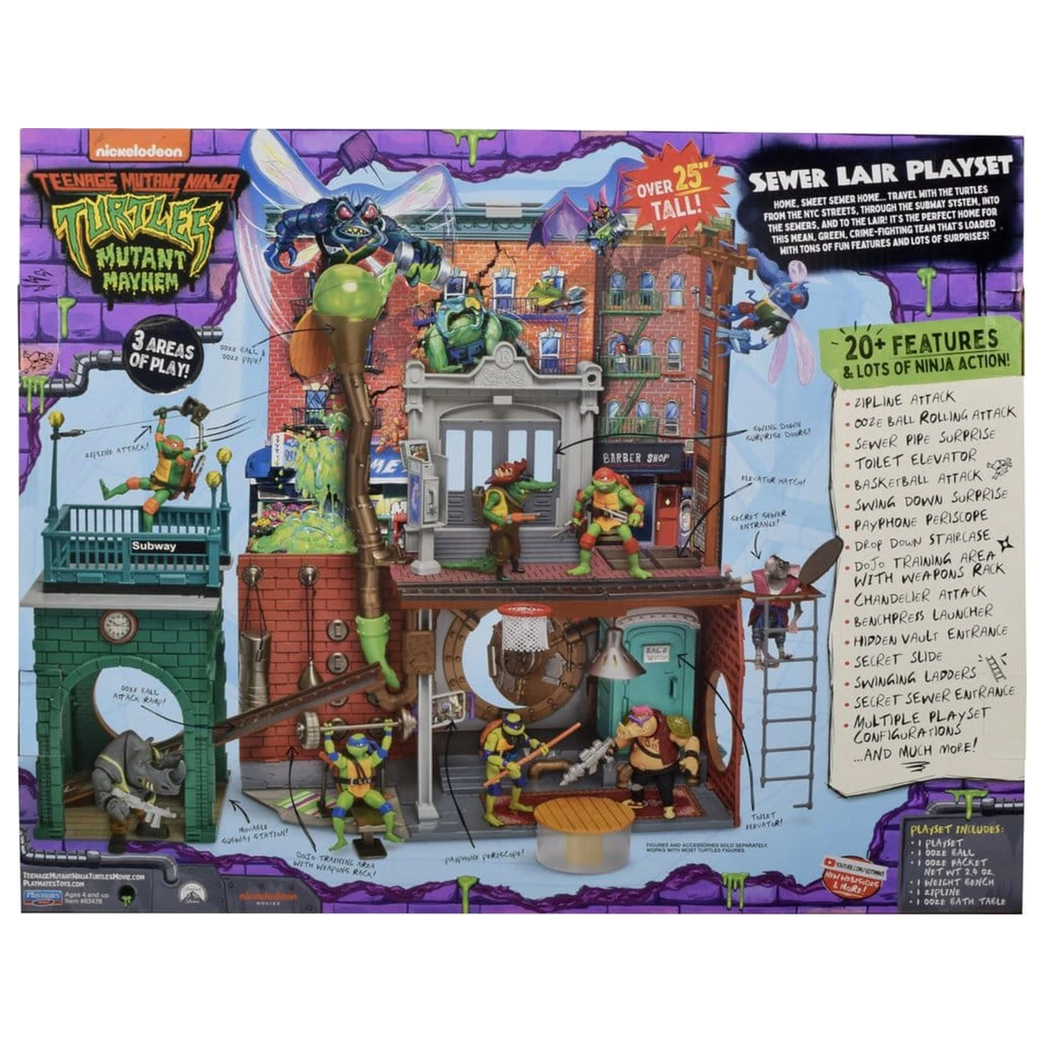 Teenage Mutant Ninja Turtles: Mutant Mayhem Playset Nova verzija skrovišta u kanalizaciji fotografija proizvoda