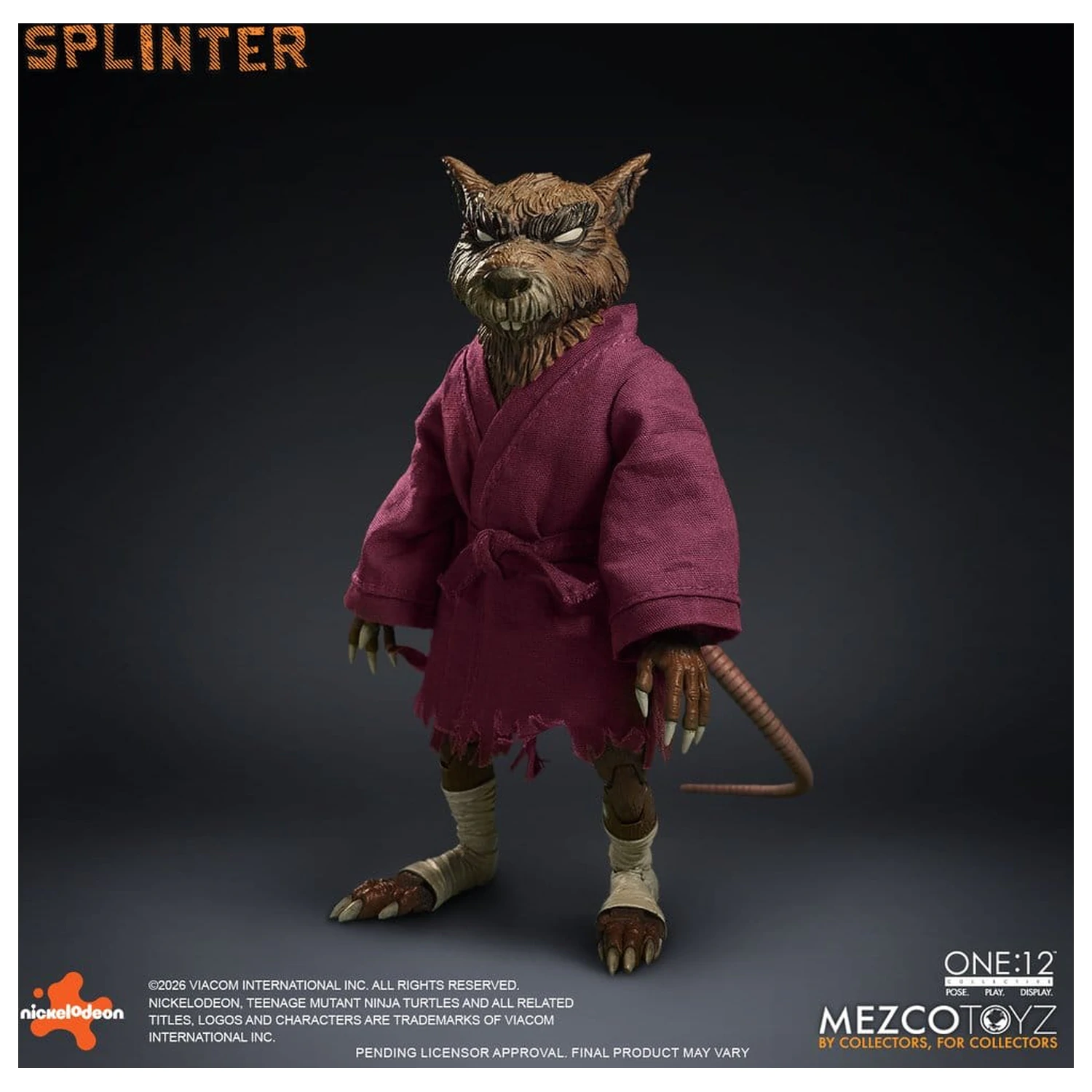 Teenage Mutant Ninja Turtles One:12 Kolekcionarska akcijska figura 1/12 Splinter 17 cm fotografija proizvoda