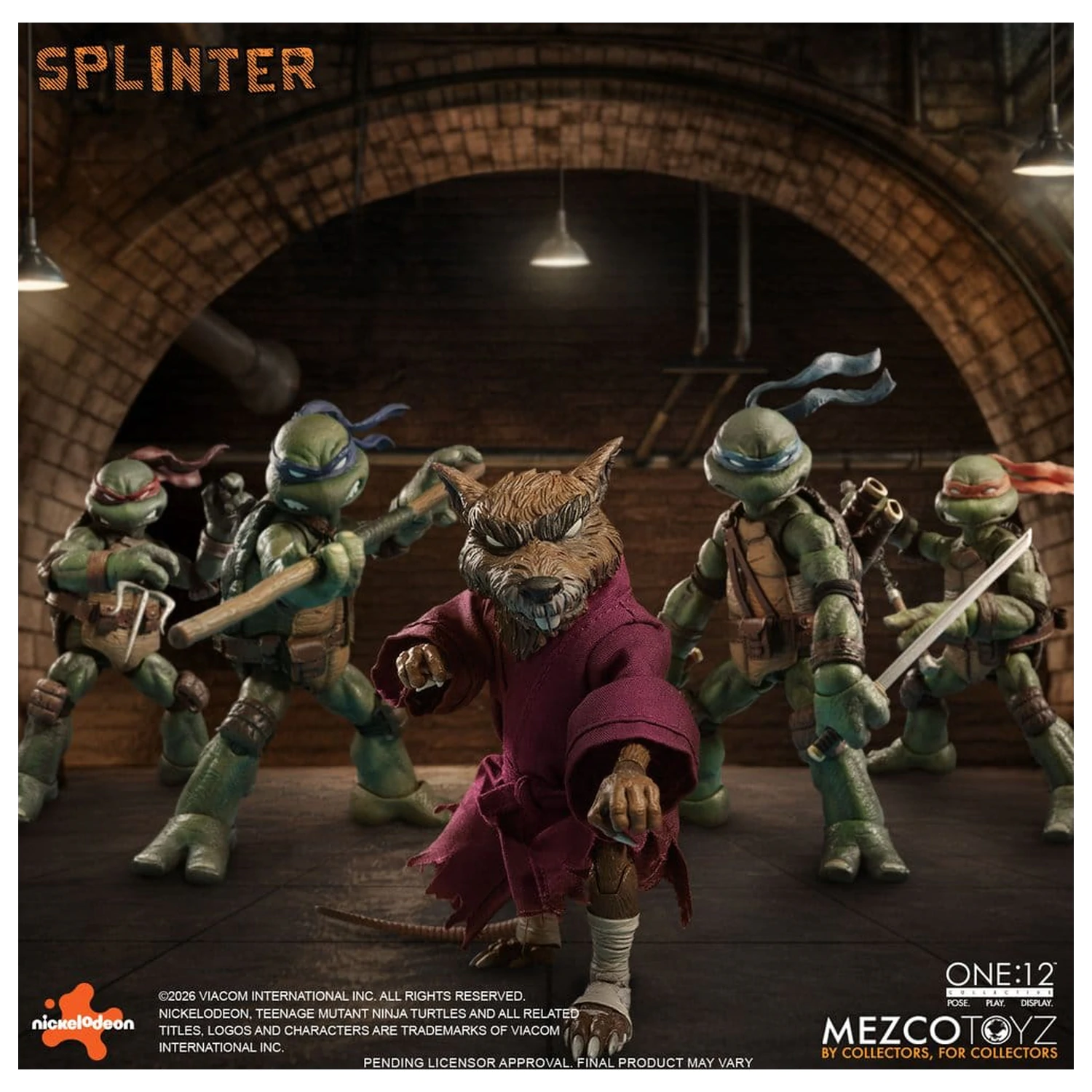 Teenage Mutant Ninja Turtles One:12 Kolekcionarska akcijska figura 1/12 Splinter 17 cm fotografija proizvoda