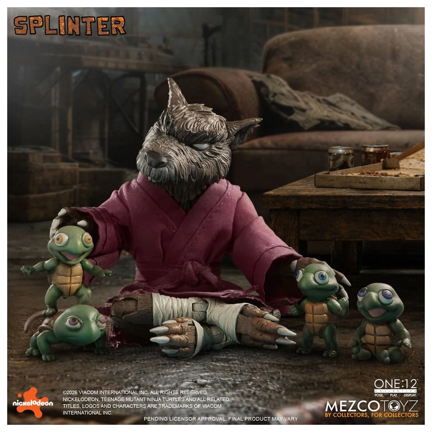 Teenage Mutant Ninja Turtles One:12 Kolekcionarska akcijska figura 1/12 Splinter 17 cm fotografija proizvoda