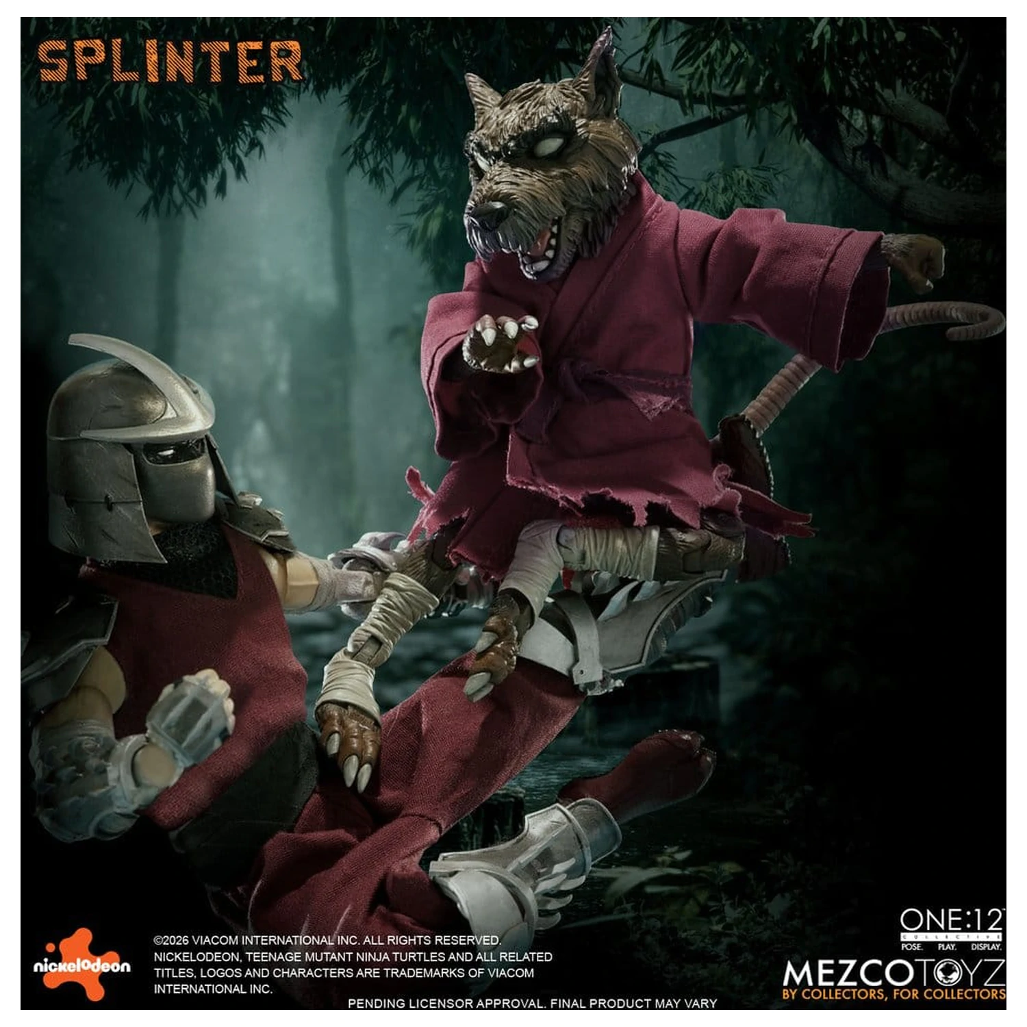Teenage Mutant Ninja Turtles One:12 Kolekcionarska akcijska figura 1/12 Splinter 17 cm fotografija proizvoda