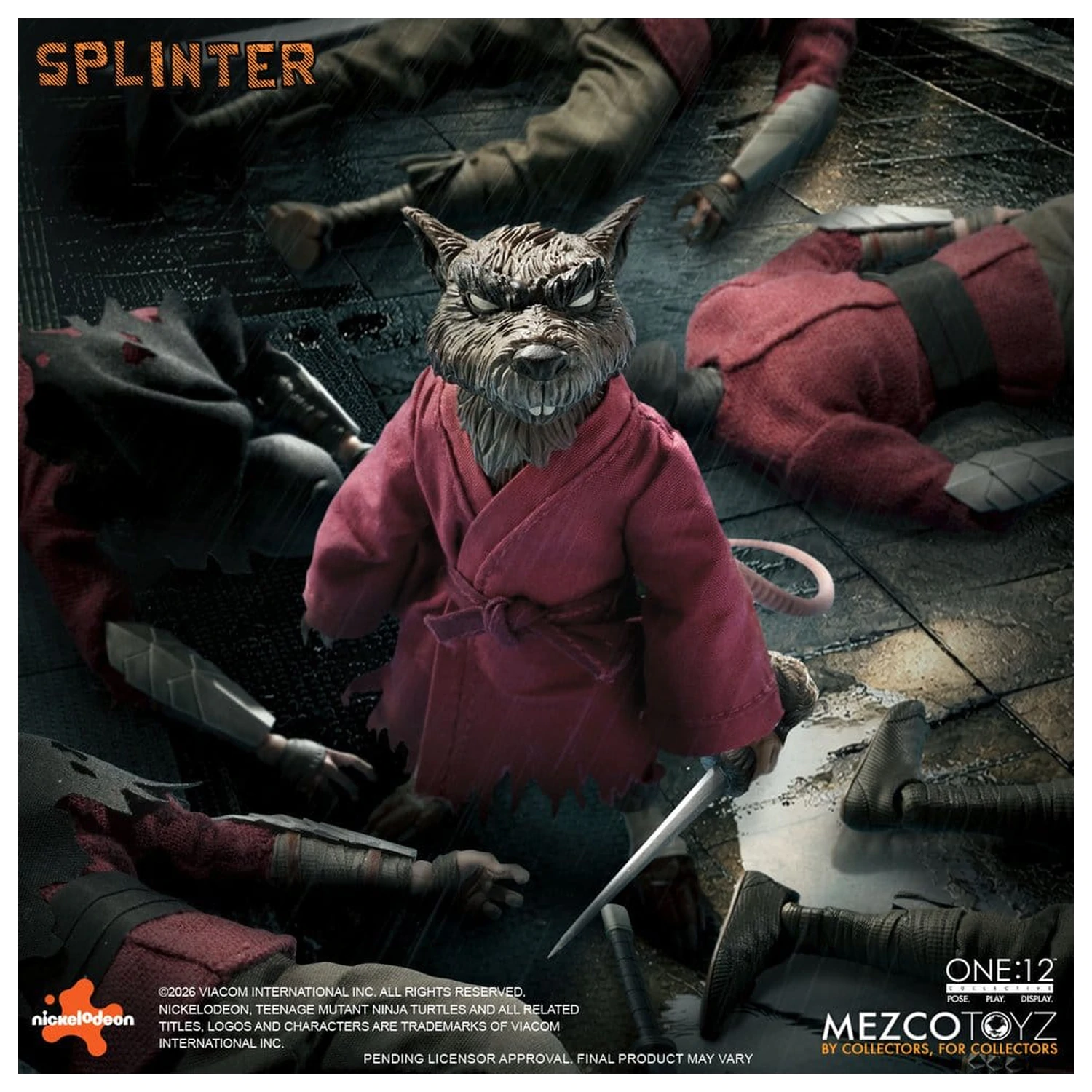 Teenage Mutant Ninja Turtles One:12 Kolekcionarska akcijska figura 1/12 Splinter 17 cm fotografija proizvoda