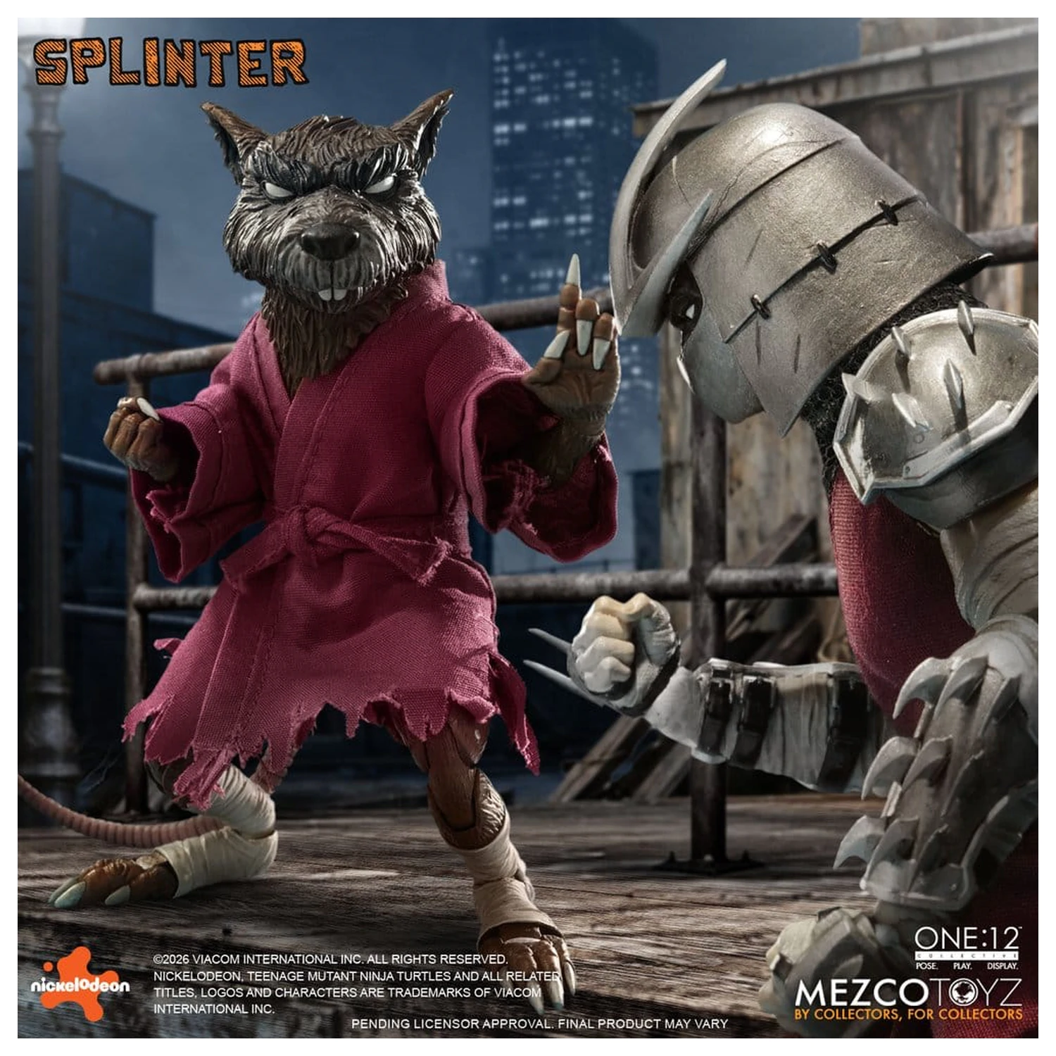 Teenage Mutant Ninja Turtles One:12 Kolekcionarska akcijska figura 1/12 Splinter 17 cm fotografija proizvoda