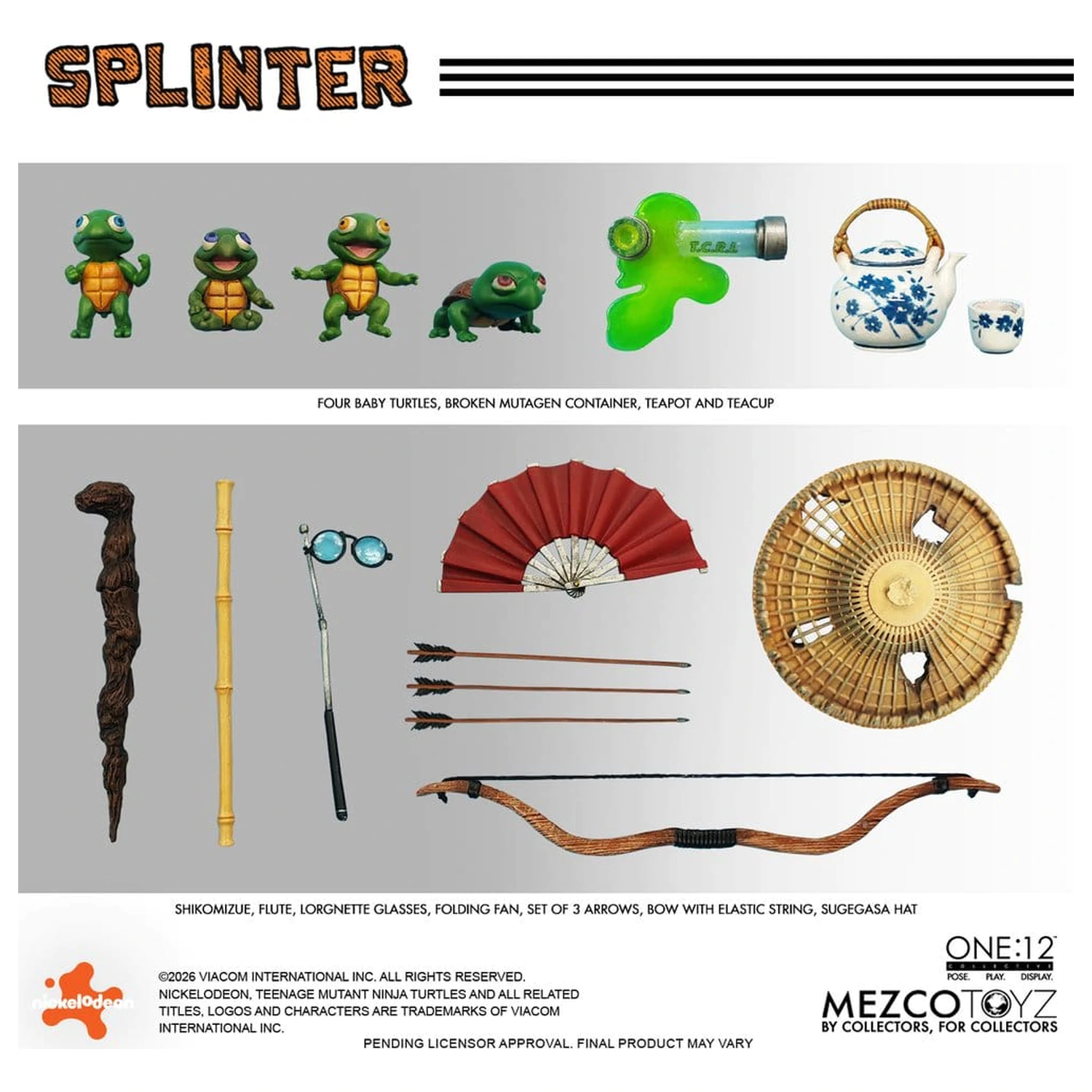 Teenage Mutant Ninja Turtles One:12 Kolekcionarska akcijska figura 1/12 Splinter 17 cm fotografija proizvoda