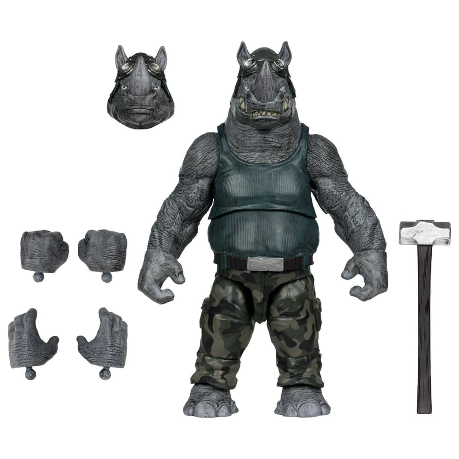 Teenage Mutant Ninja Turtles Page Punchers Akcijska figura Rocksteady 17 cm fotografija proizvoda