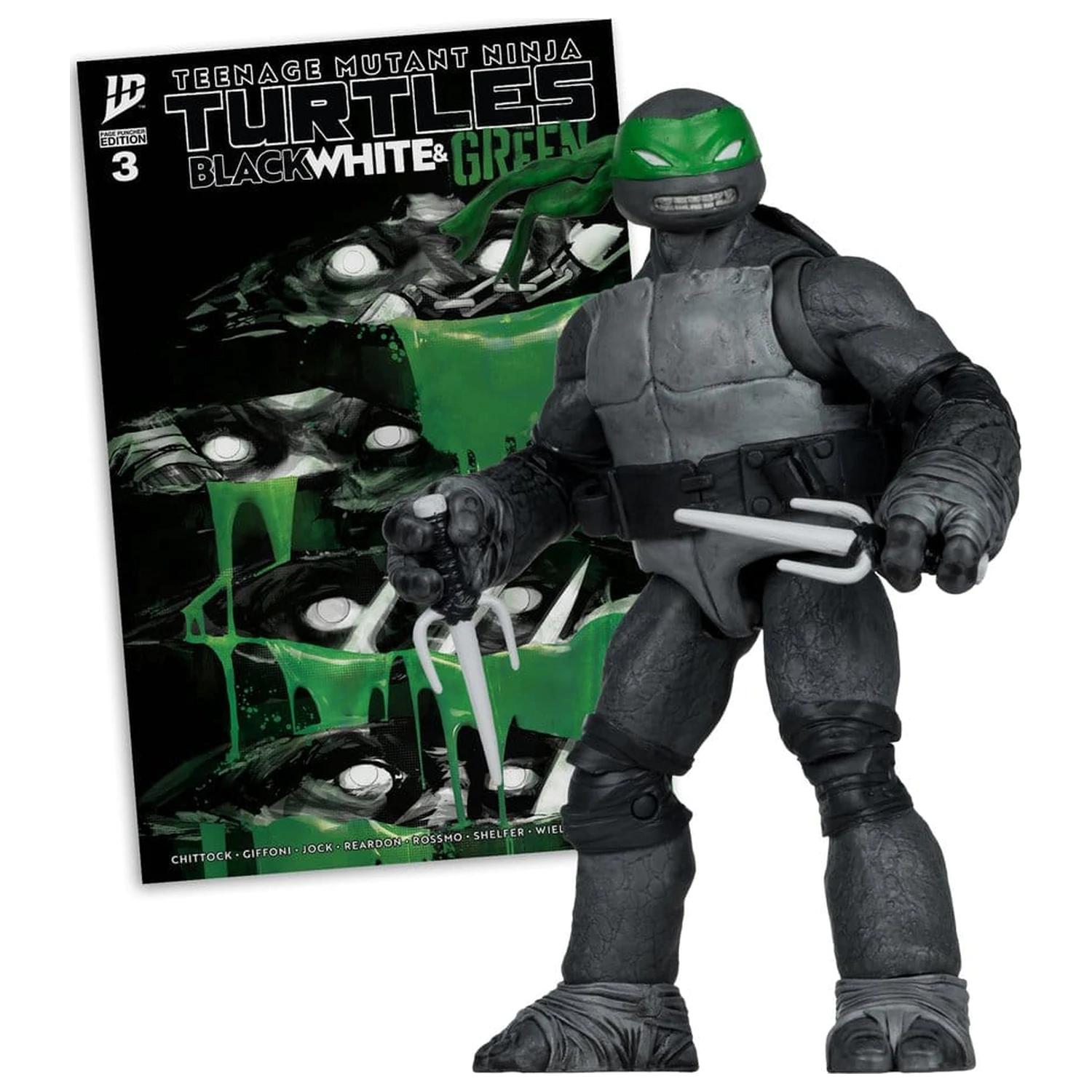 Teenage Mutant Ninja Turtles Page Punchers figura (crno, bijelo i zeleno) (Red Platinum Edition) 13 cm fotografija proizvoda