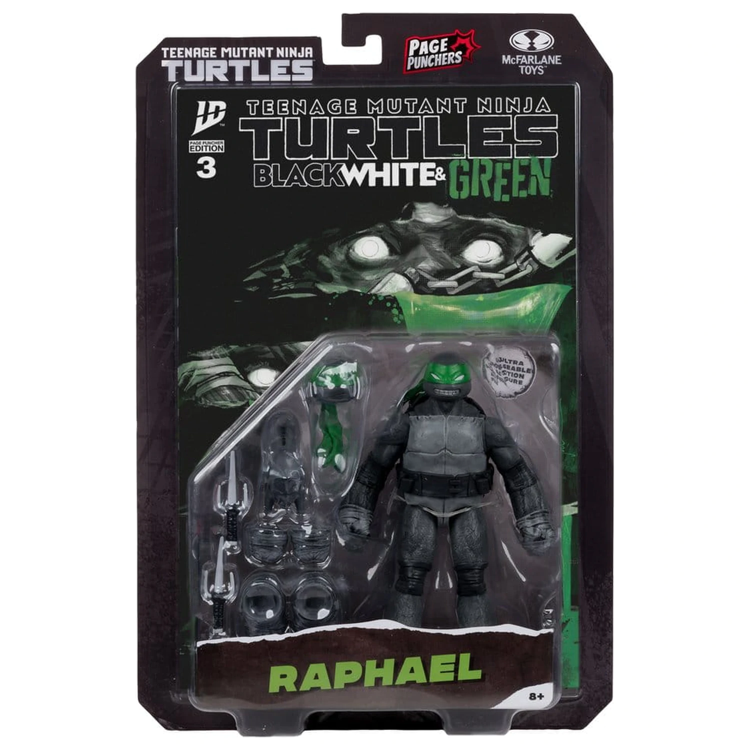Teenage Mutant Ninja Turtles Page Punchers figura (crno, bijelo i zeleno) (Red Platinum Edition) 13 cm fotografija proizvoda