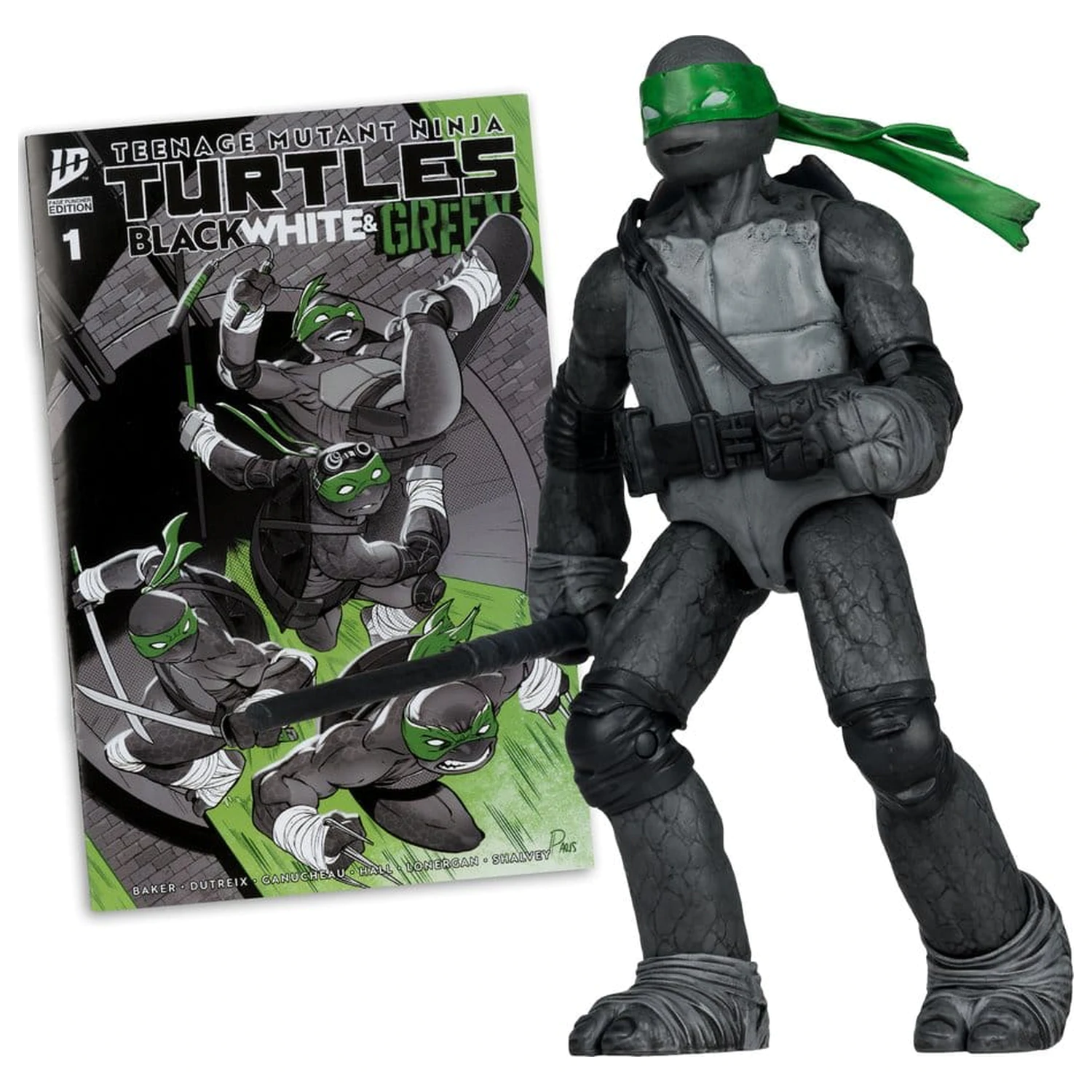 Teenage Mutant Ninja Turtles Page Punchers akcijska figura Donatello (crna, bijela i zelena) (crveno Platinum izdanje) 13 cm fotografija proizvoda