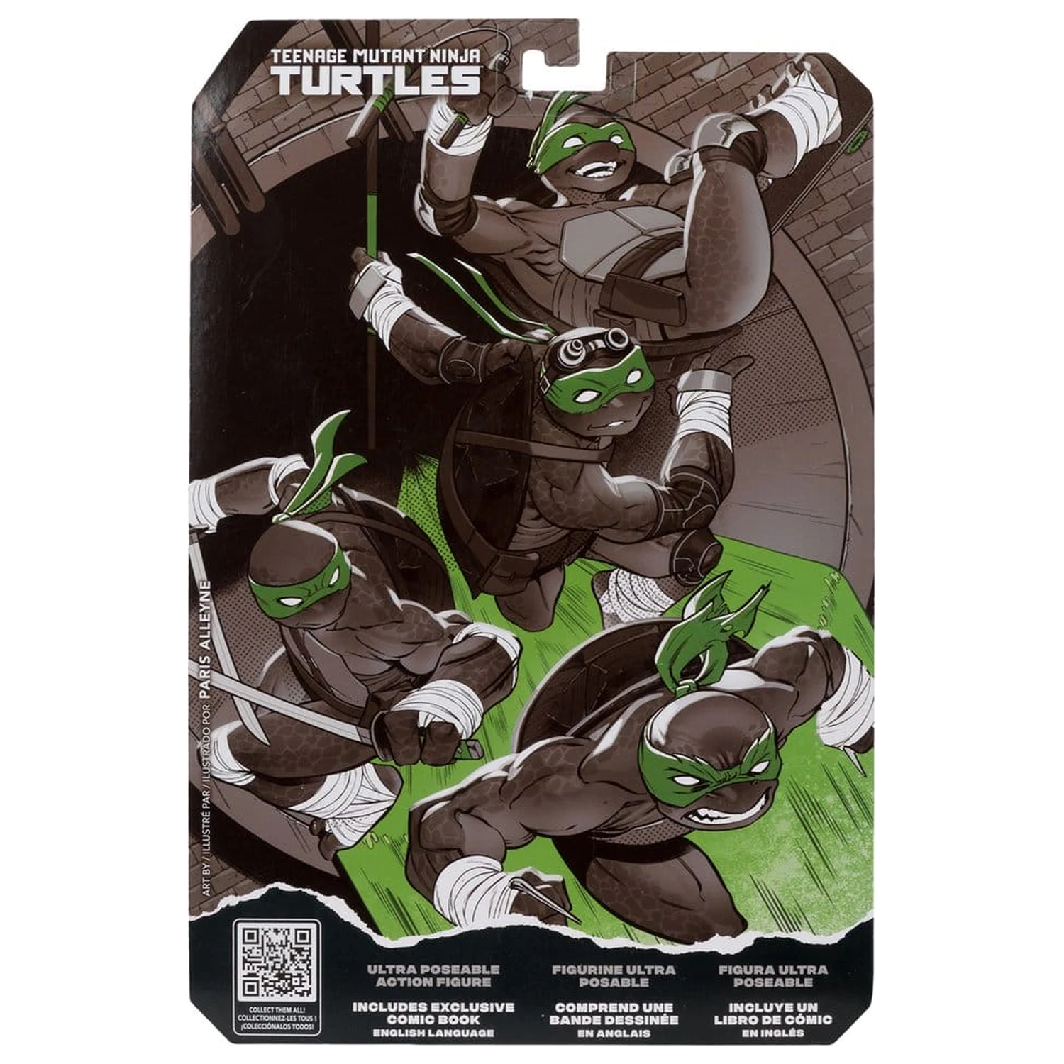 Teenage Mutant Ninja Turtles Page Punchers akcijska figura Donatello (crna, bijela i zelena) (crveno Platinum izdanje) 13 cm fotografija proizvoda