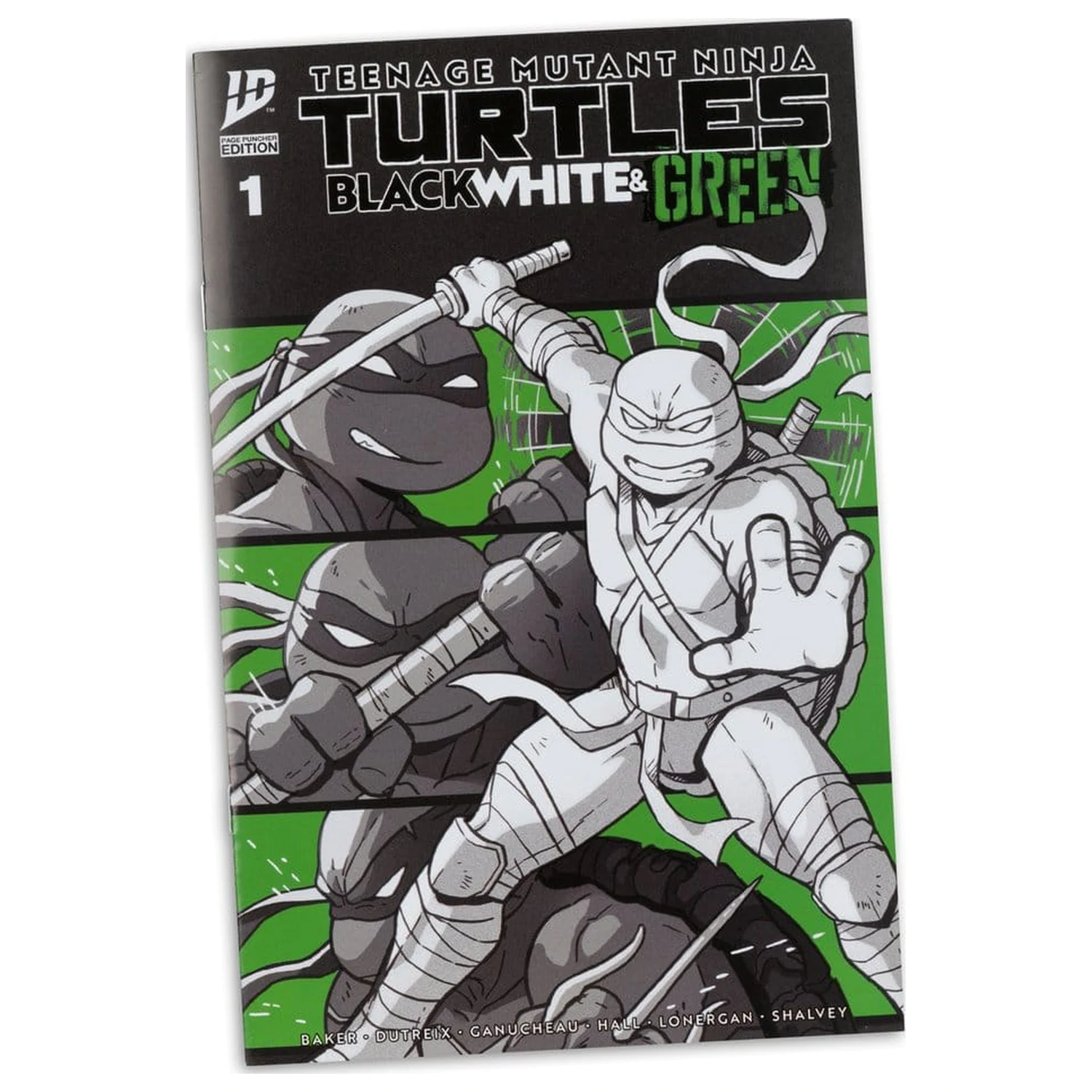 Teenage Mutant Ninja Turtles Page Punchers figura Leonardo (crno-bijela i zelena) (Red Platinum Edition) 13 cm fotografija proizvoda