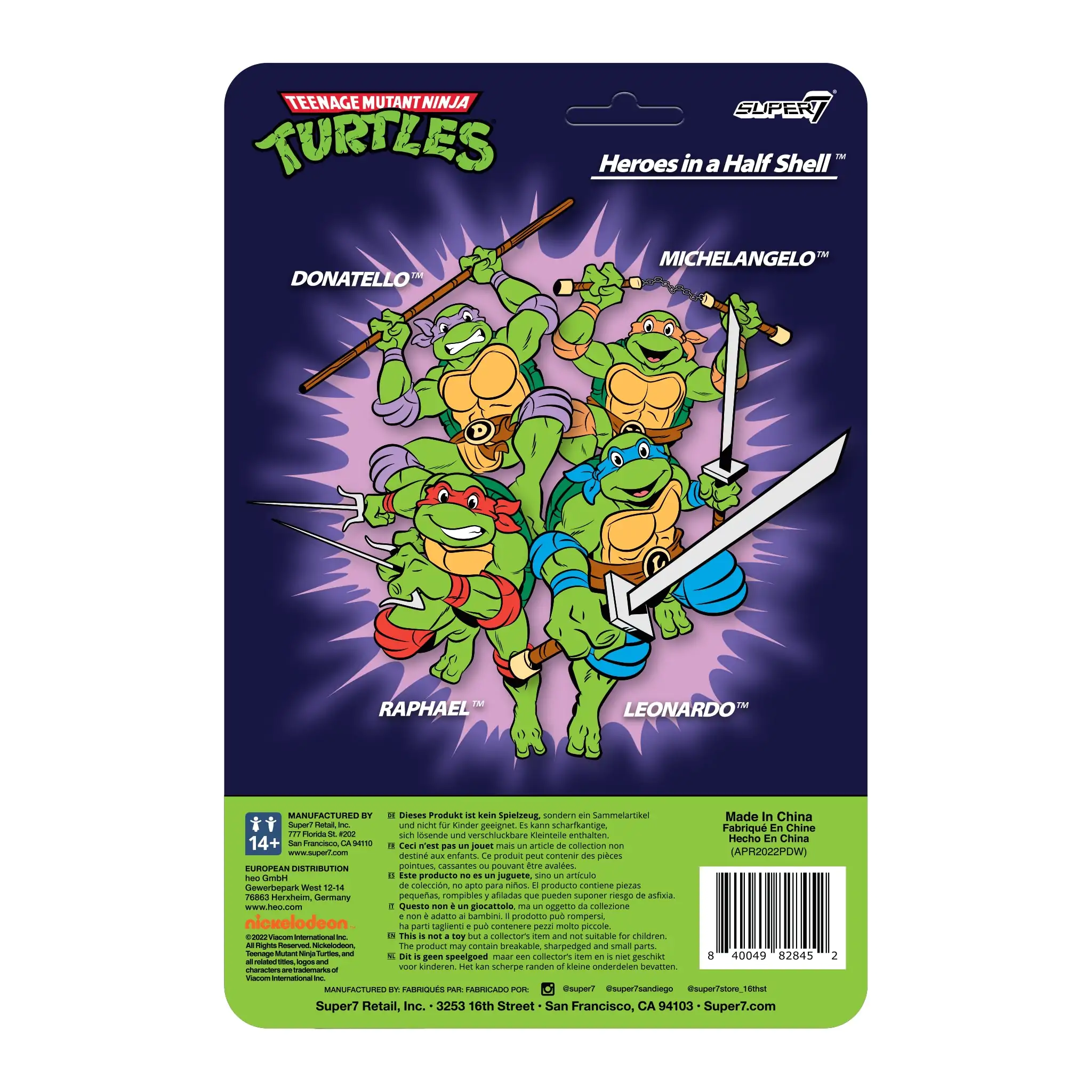 Teenage Mutant Ninja Turtles ReAction akcijska figura Donatello 10 cm fotografija proizvoda