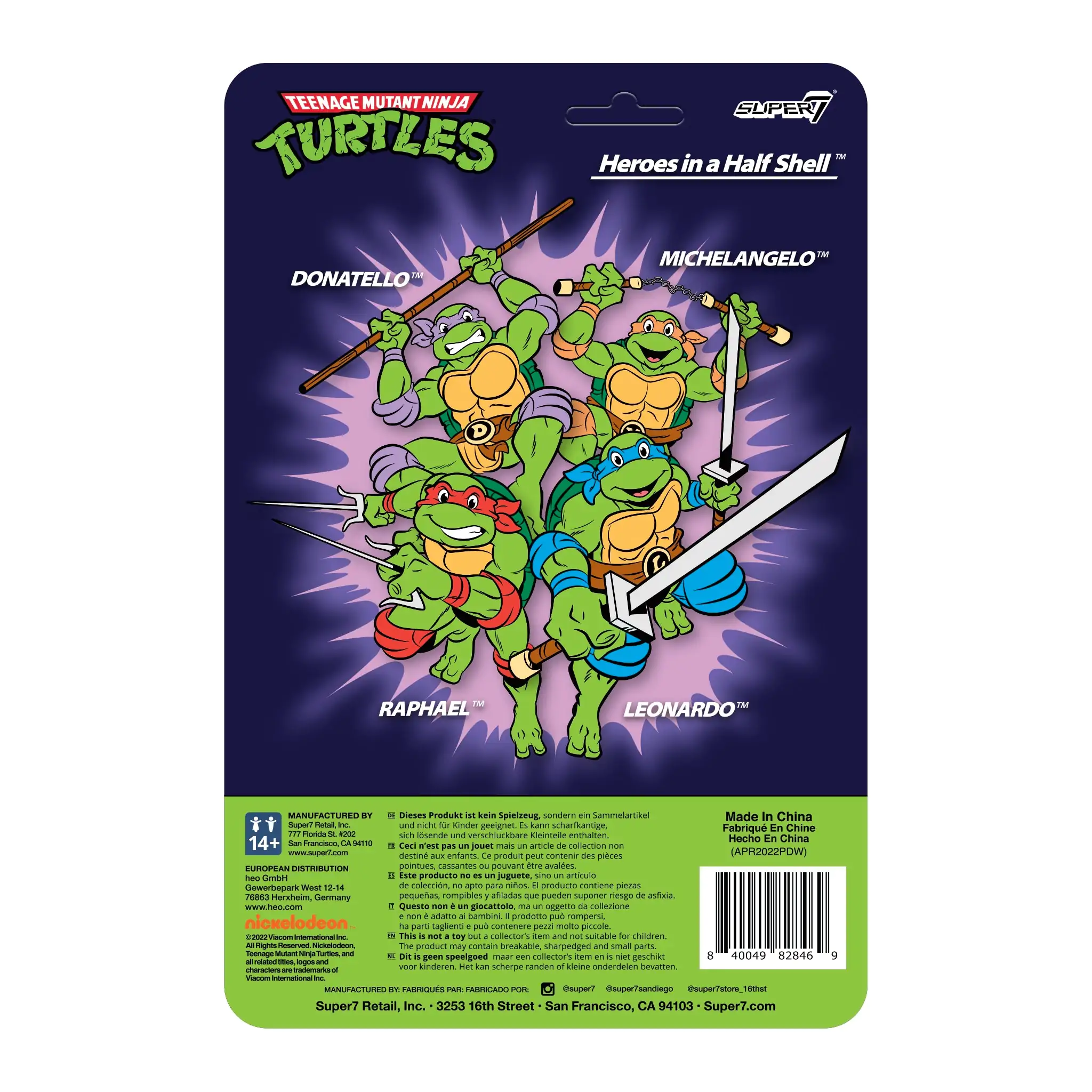 Teenage Mutant Ninja Turtles ReAction akcijska figura Michelangelo 10 cm fotografija proizvoda