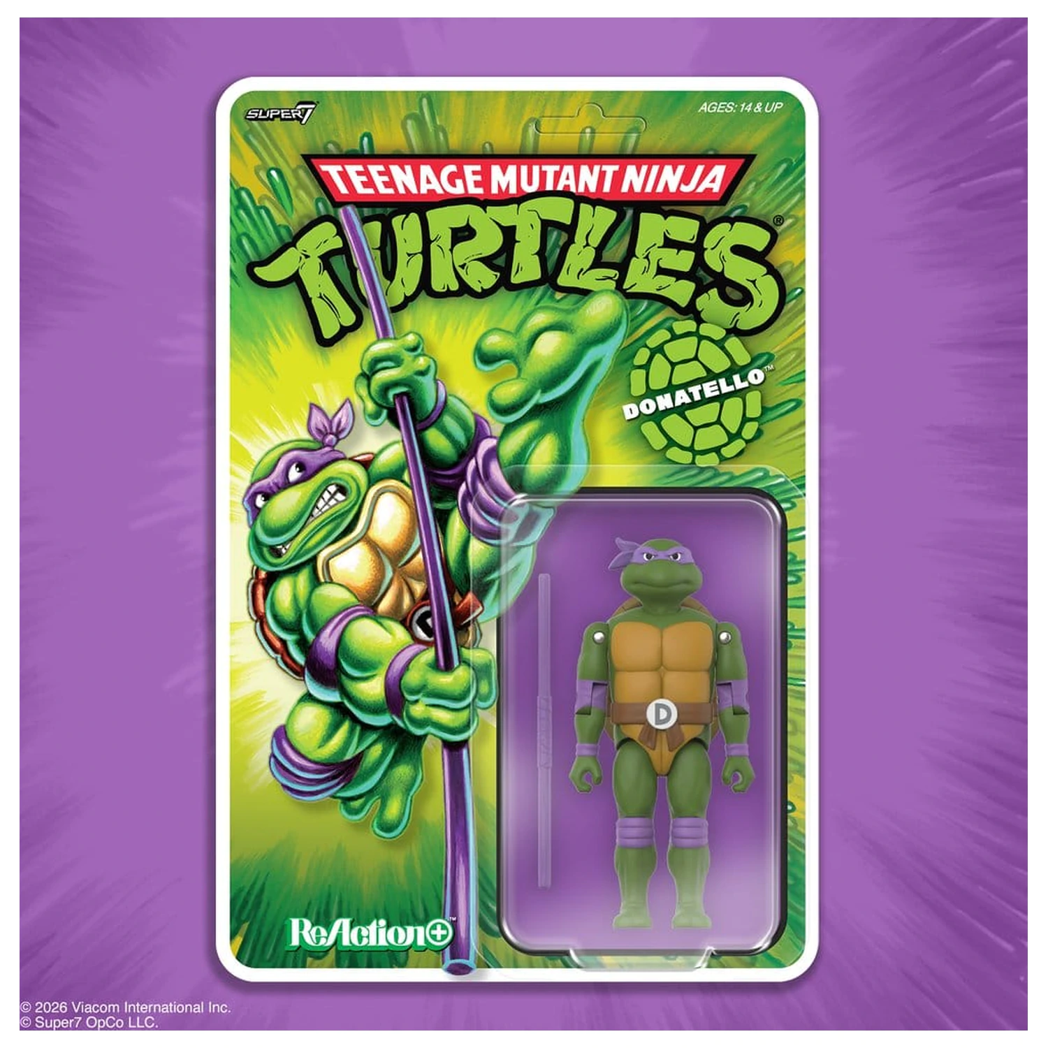 Teenage Mutant Ninja Turtles ReAction+ akcijska figura Val 01 Donatello fotografija proizvoda