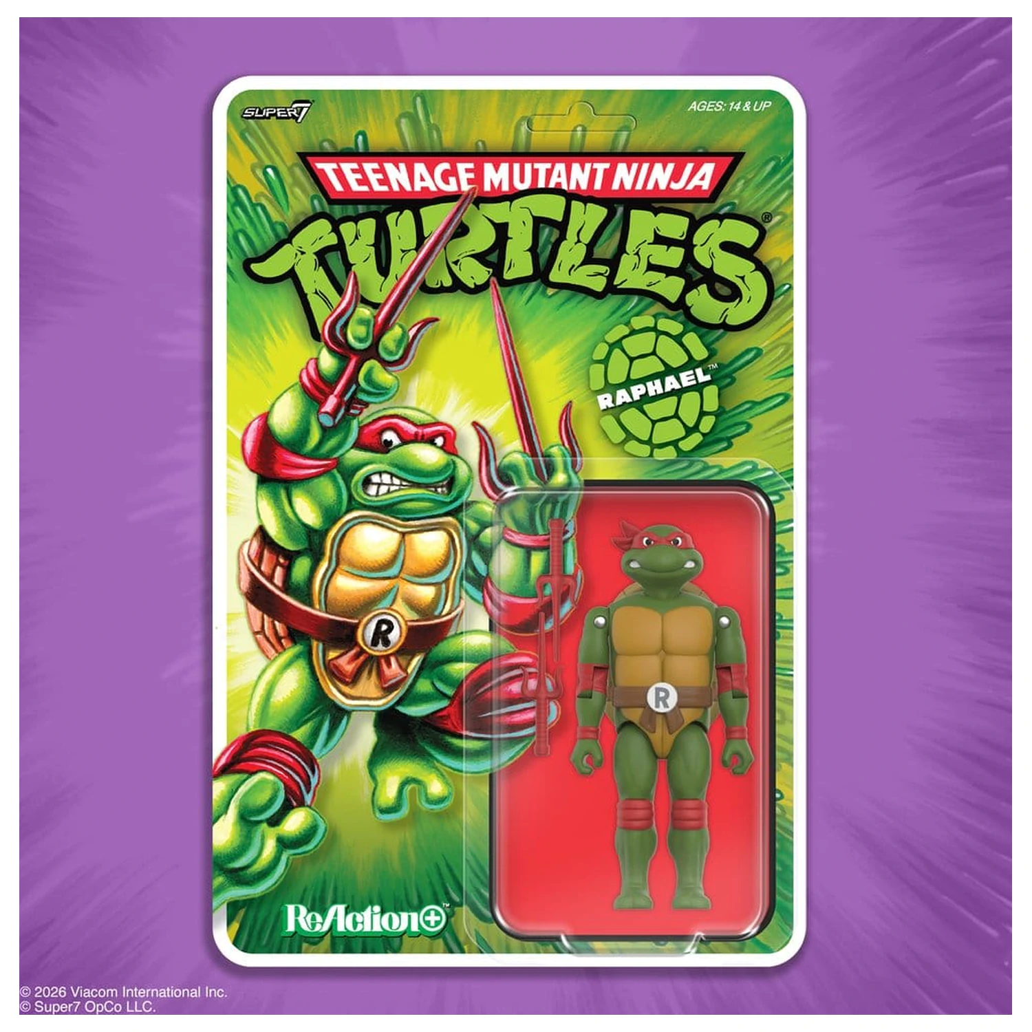 Teenage Mutant Ninja Turtles ReAction+ akcijska figura Val 01 Raphael fotografija proizvoda