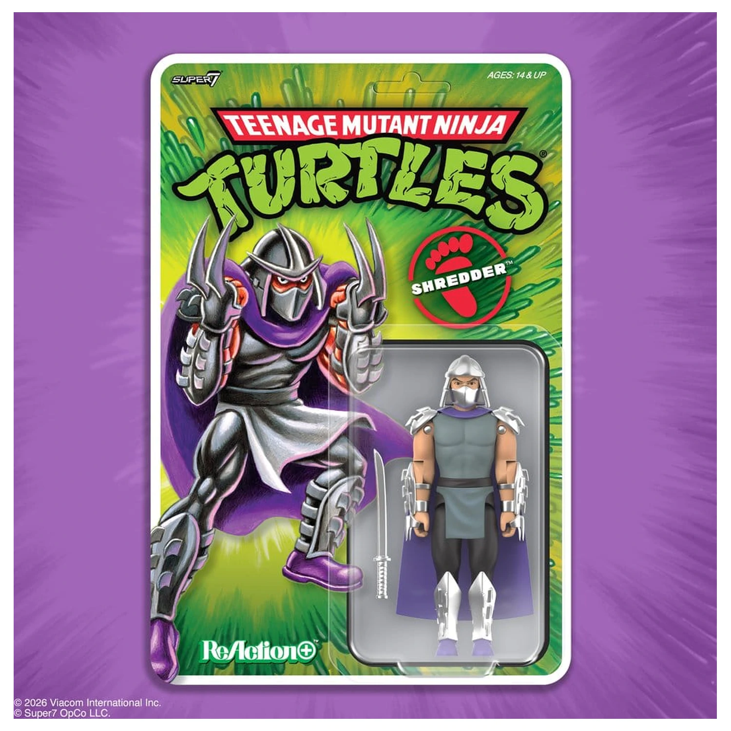 Teenage Mutant Ninja Turtles ReAction+ akcijska figura Val 01 Shredder fotografija proizvoda