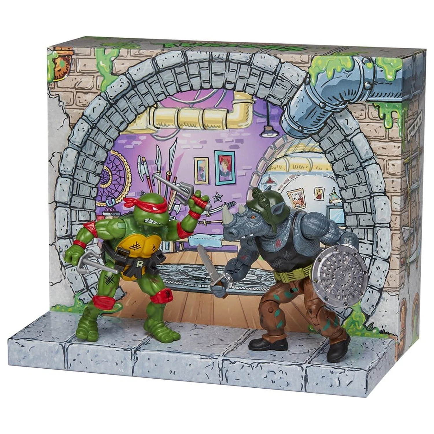 Teenage Mutant Ninja Turtles: Remastered akcijske figure Raphael vs. Rocksteady fotografija proizvoda