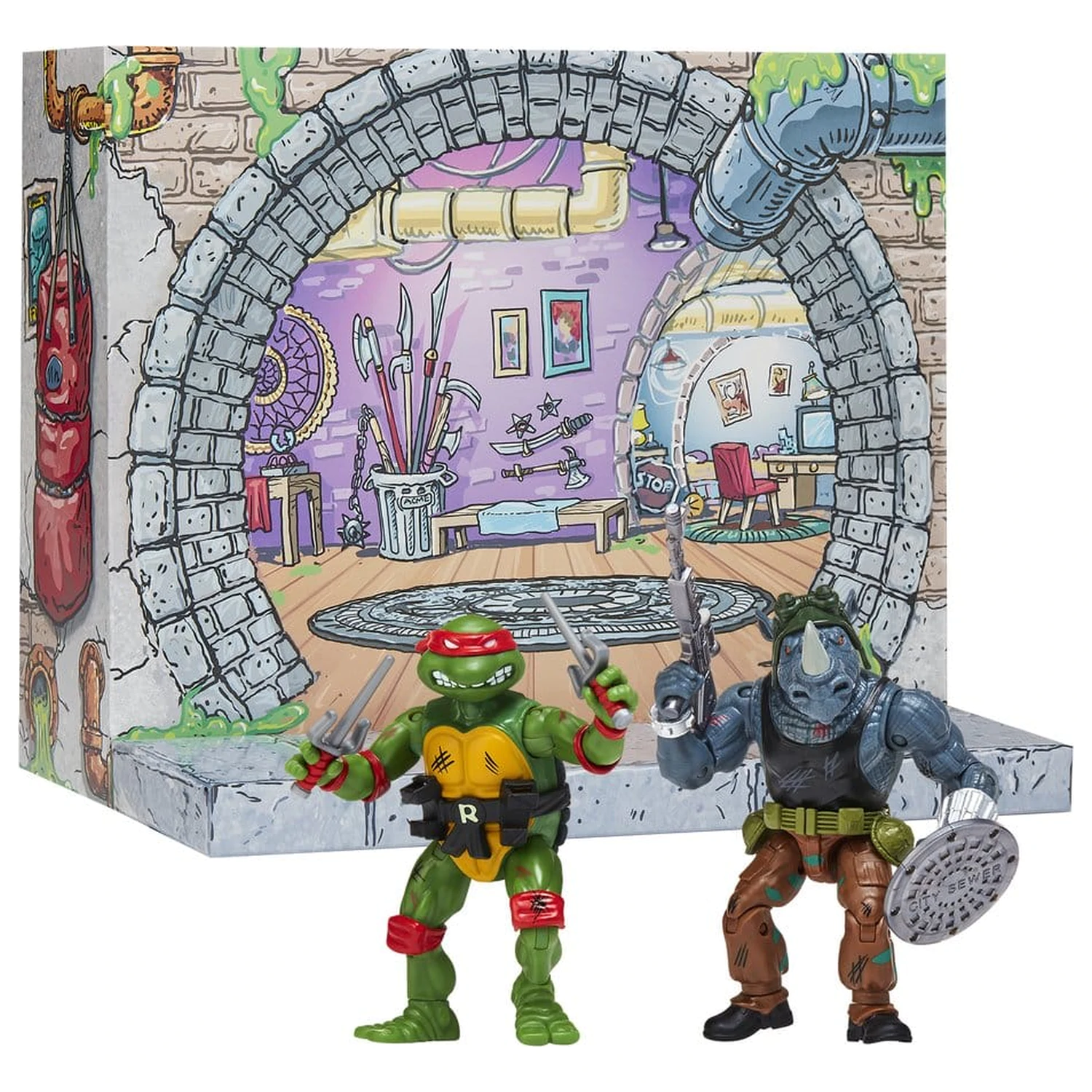 Teenage Mutant Ninja Turtles: Remastered akcijske figure Raphael vs. Rocksteady fotografija proizvoda