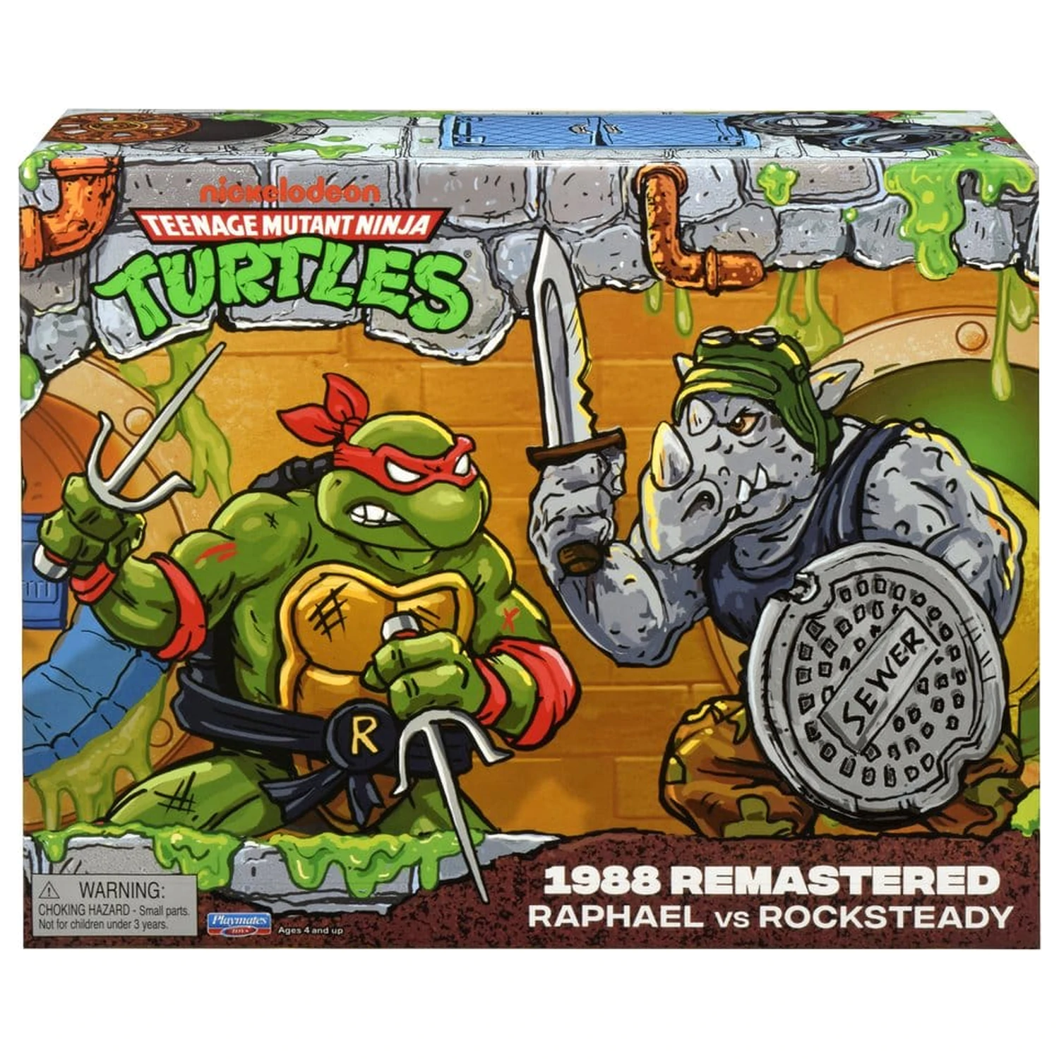 Teenage Mutant Ninja Turtles: Remastered akcijske figure Raphael vs. Rocksteady fotografija proizvoda