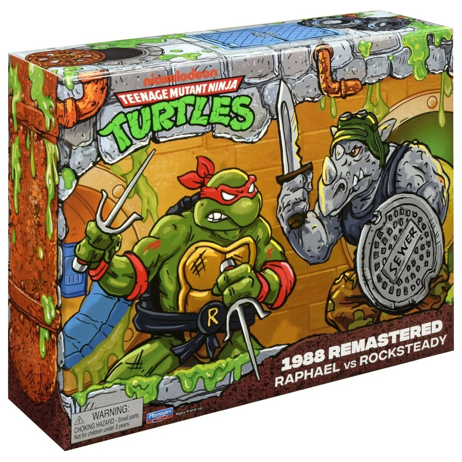 Teenage Mutant Ninja Turtles: Remastered akcijske figure Raphael vs. Rocksteady fotografija proizvoda
