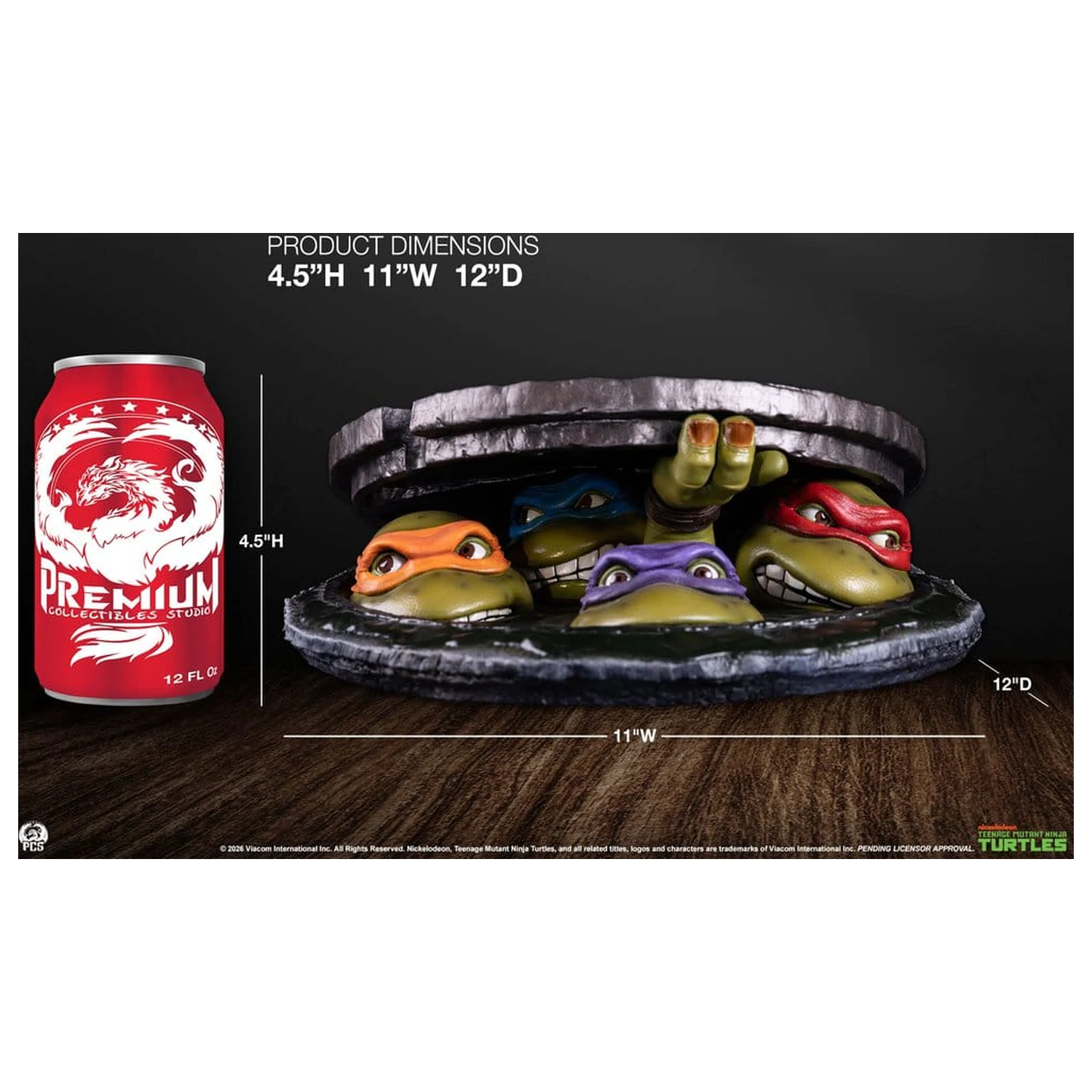 Teenage Mutant Ninja Turtles Stolni set 1/4 Underground 11 cm fotografija proizvoda