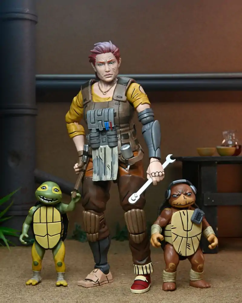 Teenage Mutant Ninja Turtles (The Last Ronin The Lost Years) Akcijska Figura Grammy April s Baby Yi & Moja 18 cm fotografija proizvoda