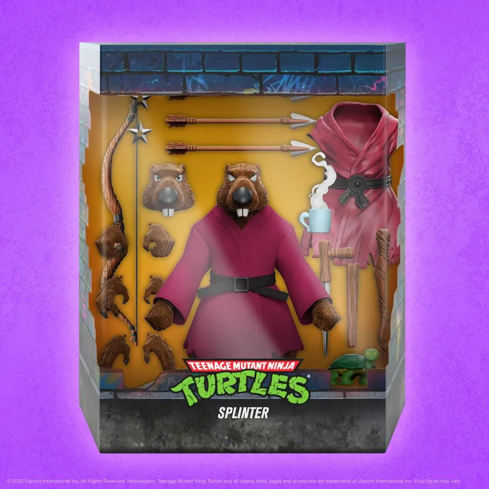 Teenage Mutant Ninja Turtles Ultimates akcijska figura Splinter (Flocked) 18 cm fotografija proizvoda