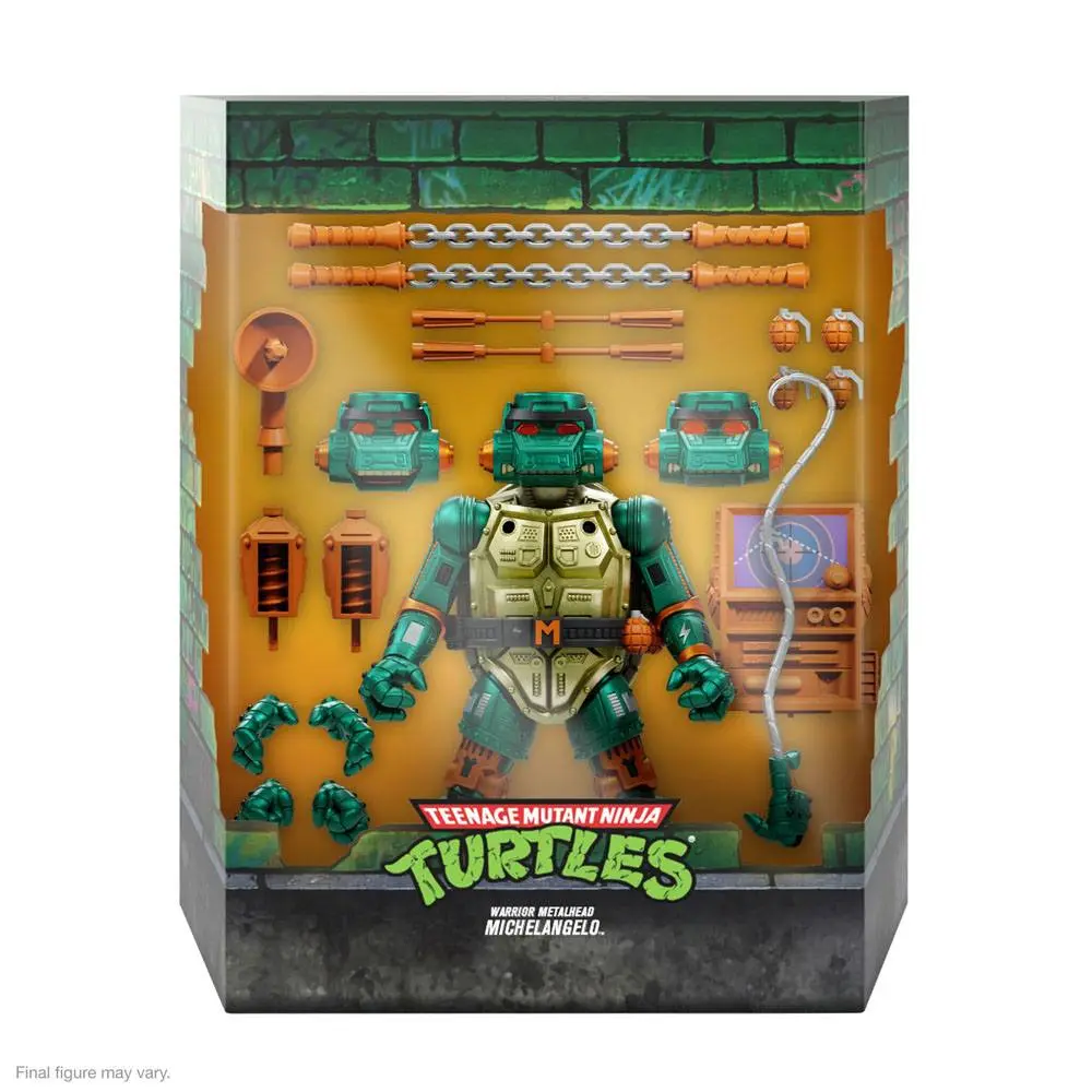 Teenage Mutant Ninja Turtles Ultimates akcijska figura Warrior Metalhead Michelangelo 18 cm fotografija proizvoda