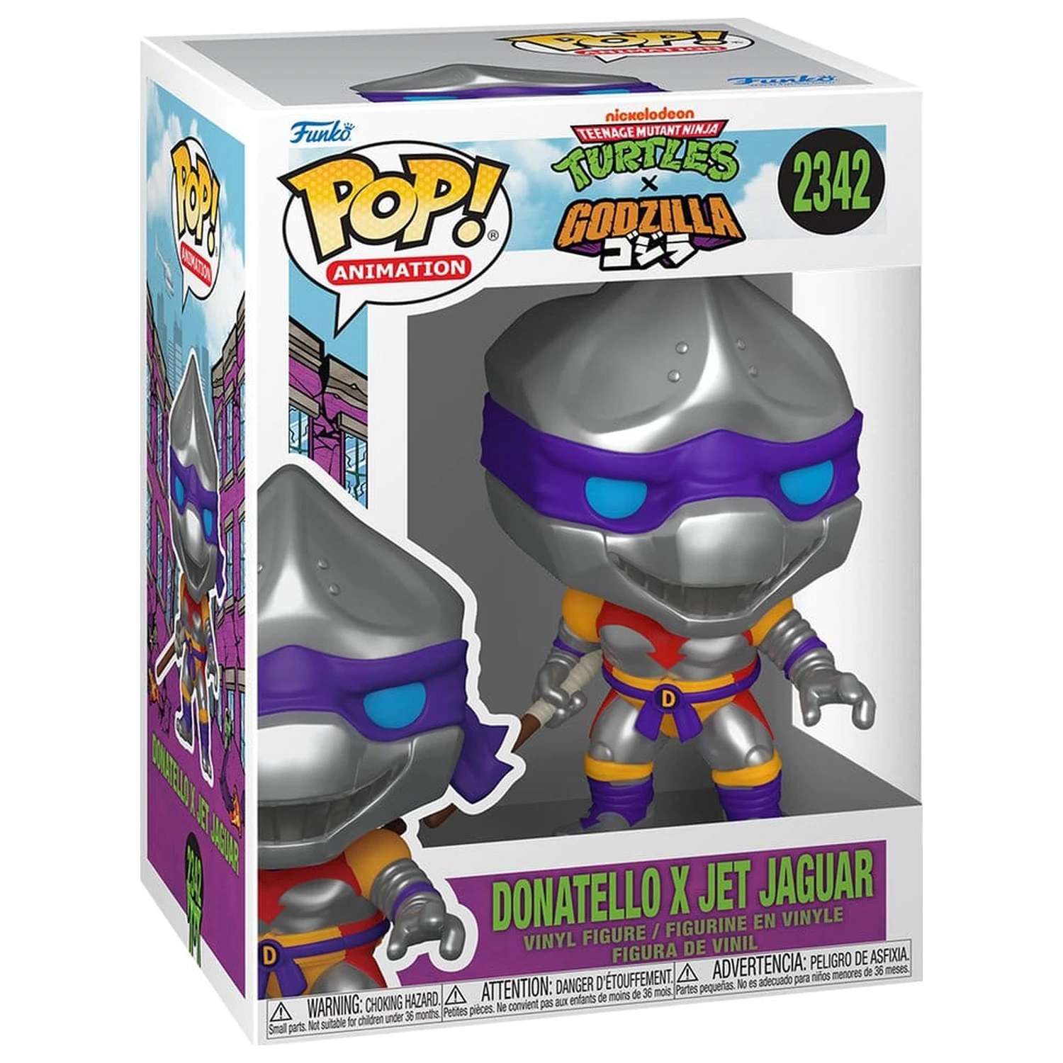 Teenage Mutant Ninja Turtles x Godzilla Funko POP! Animation Vinilna figura Donatello x Jet Jaguar 9 cm fotografija proizvoda